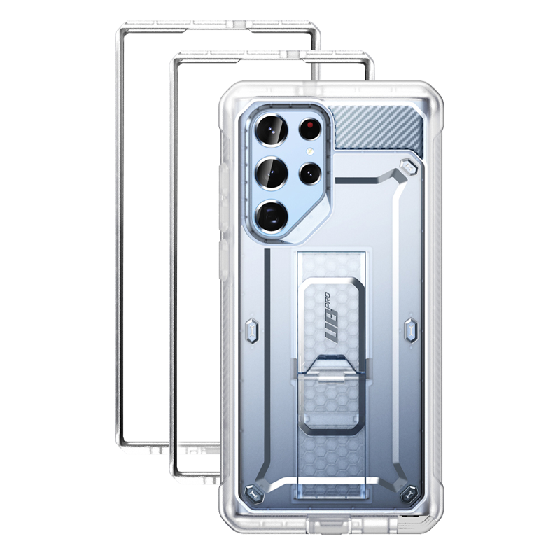 SUPCASE Unicorn Beetle Pro Screen Protector Case for Samsung Galaxy S22 Ultra, Ice