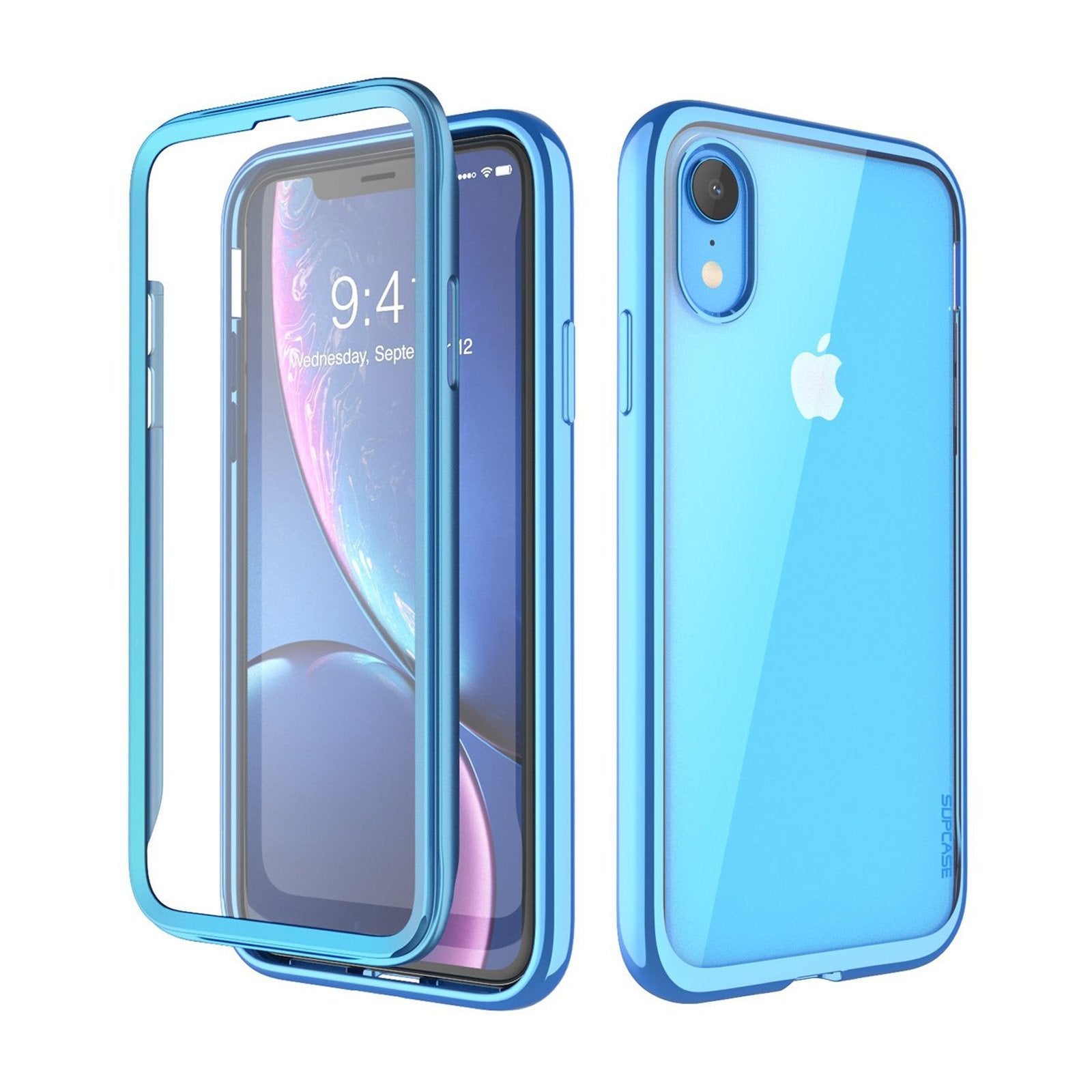 SUPCASE Unicorn Beetle Electro Clear Case for iPhone XR, Blue
