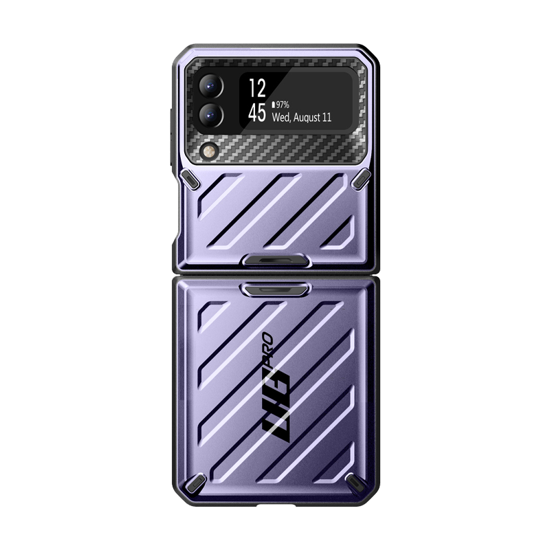 SUPCASE Unicorn Beetle PRO Rugged Case with Belt Clip for Galaxy Z Flip4 - Metallic Purple