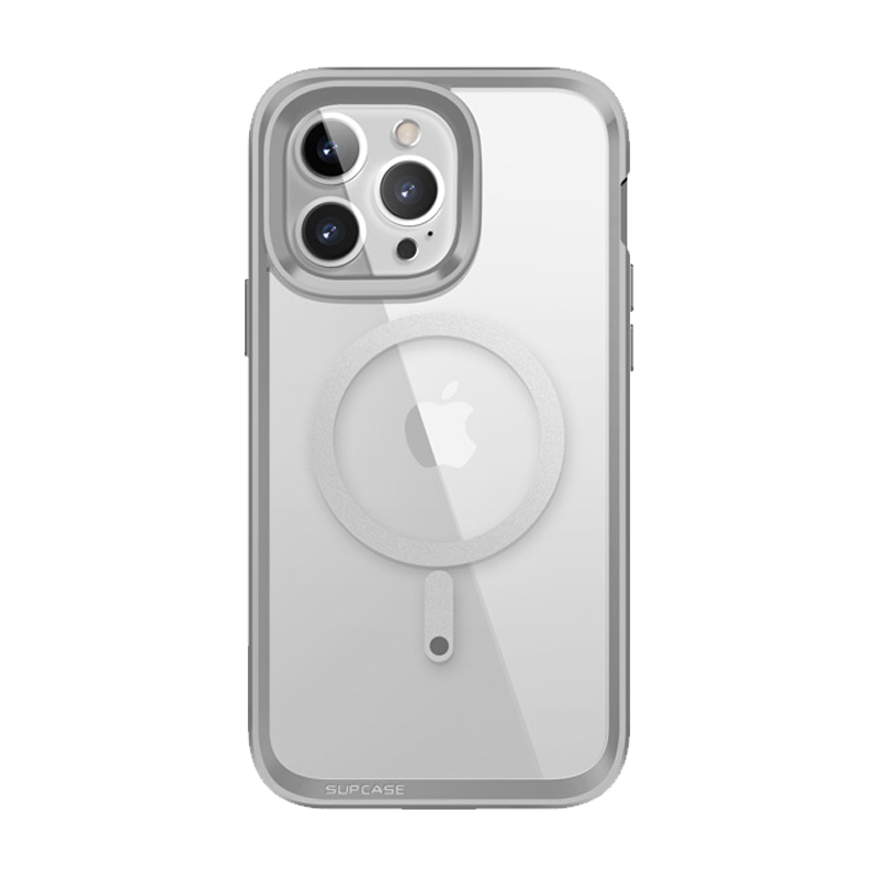 SUPCASE Unicorn Beetle Edge MAG Clear Case with Screen Protector for iPhone 14 Pro Max, Silver
