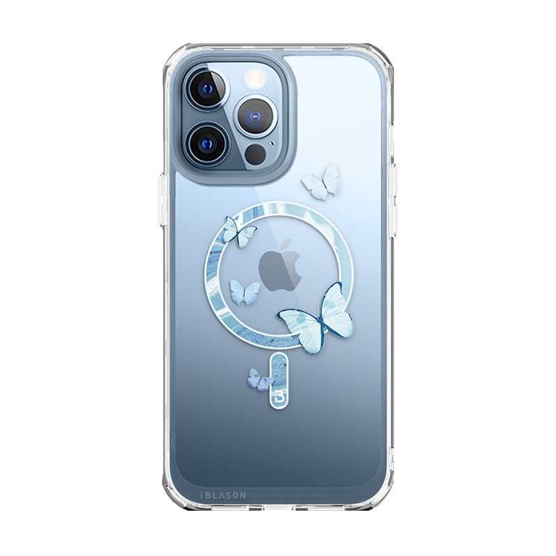 i-Blason Halo Mag MagSafe Case for iPhone 13 Pro Max - Butterfly Blue