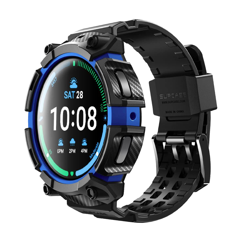 SUPCASE Unicorn Beetle PRO Wristband Case for Samsung Galaxy Watch5 Pro 45mm, Black Blue