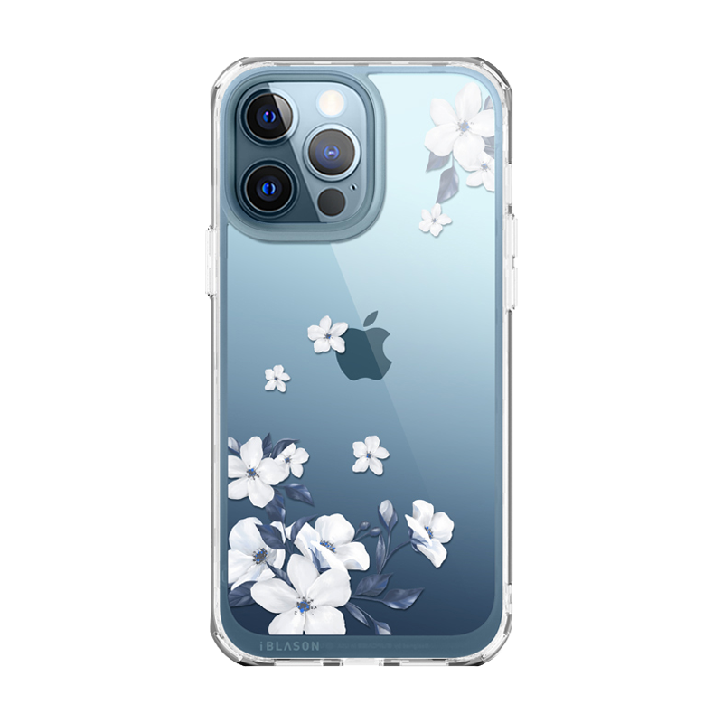 i-Blason Halo Case for iPhone 13 Pro Max with Transparent Back - Magnolia White