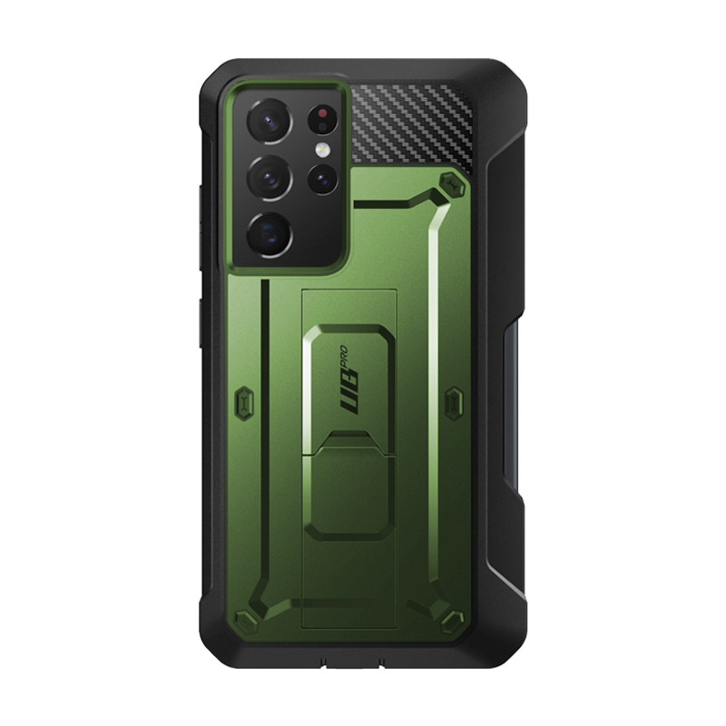 SUPCASE Unicorn Beetle Pro Rugged Case with S Pen Holder for Galaxy S21 Ultra - Dark Green
