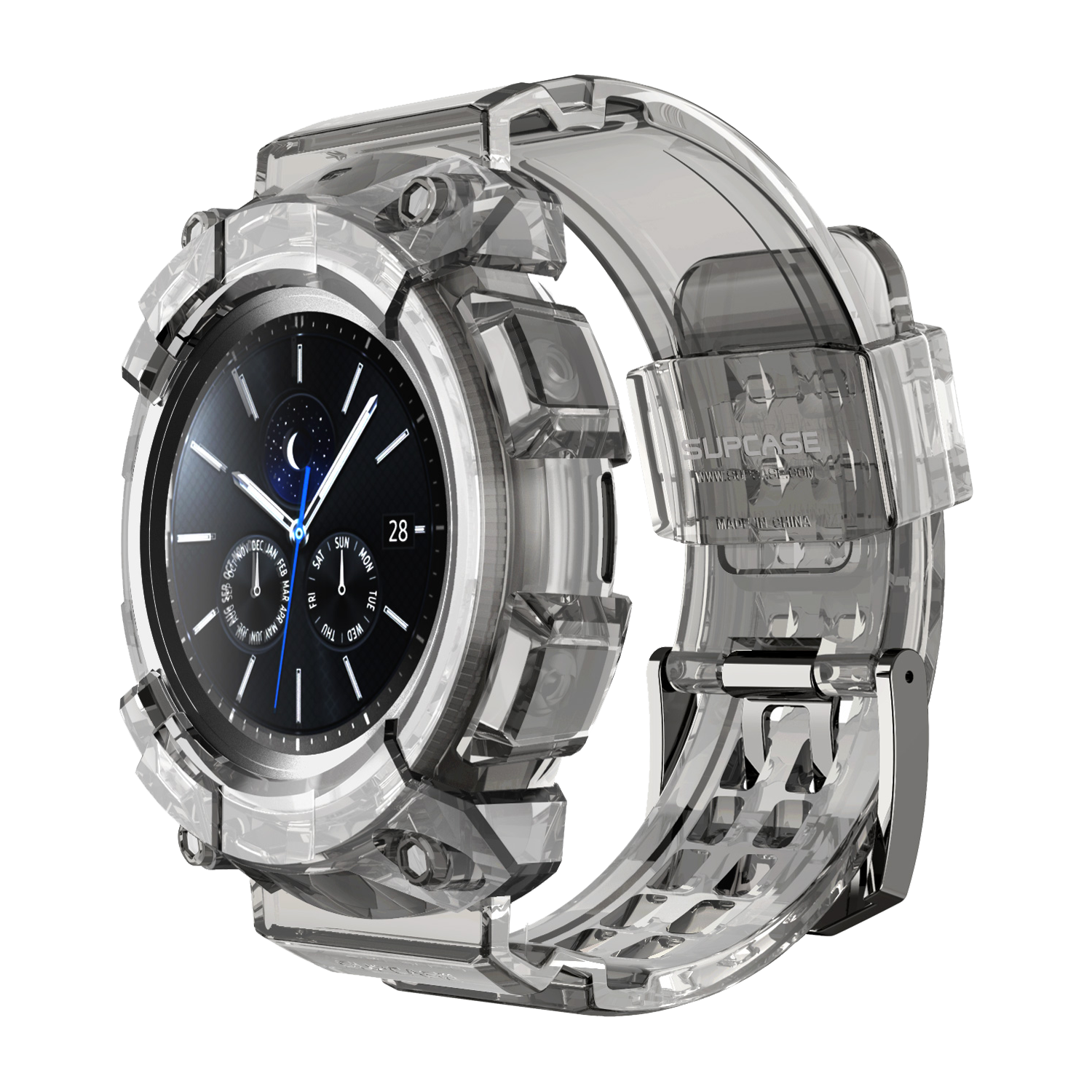 SUPCASE Unicorn Beetle Pro Wristband Case for Galaxy Watch3 45mm, Clear