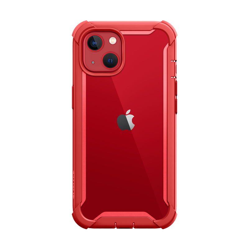 i-Blason Ares Rugged Case with Built-In Screen Protector for iPhone 14 and iPhone 13 – Red
