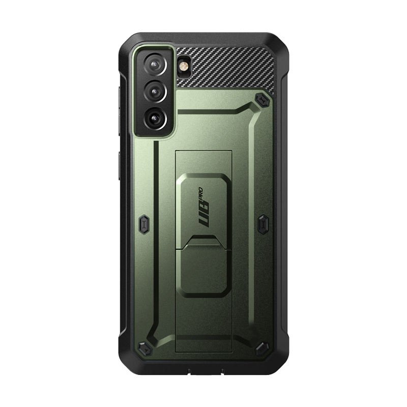 SUPCASE Unicorn Beetle Pro Rugged Case for Galaxy S21 FE with Holster and Kickstand - Dark Green