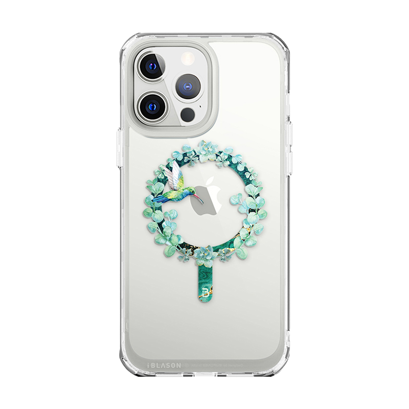 i-Blason Halo Mag MagSafe Compatible Case for iPhone 13 Pro (2021) - Green Hummingbird
