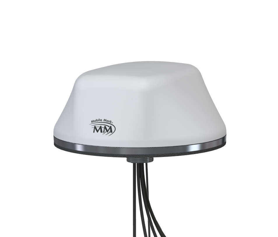 Mobile Mark LTMWG940 4x 5G/LTE + GNSS 5-Cable Surface Mount Antenna, White, 15 ft (SP529)