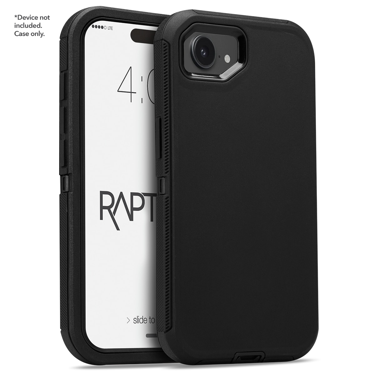 Black Cellairis Rapture Rugged case for the Apple iPhone 16e. — view 2