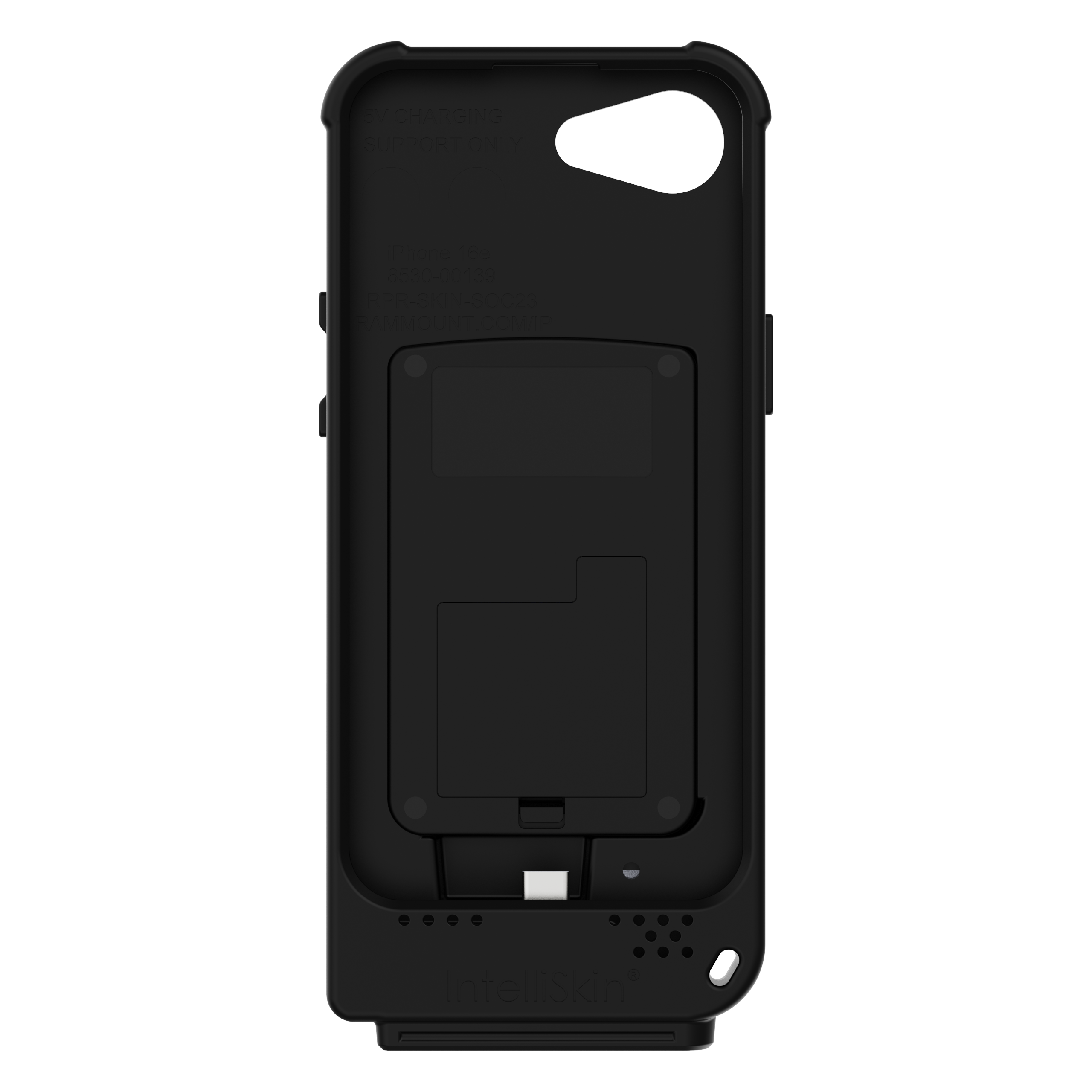 Socket Mobile DuraSled DS860 1D/2D/MRZ Barcode Sled Scanner for iPhone 17e/16e, Black, Sled Only