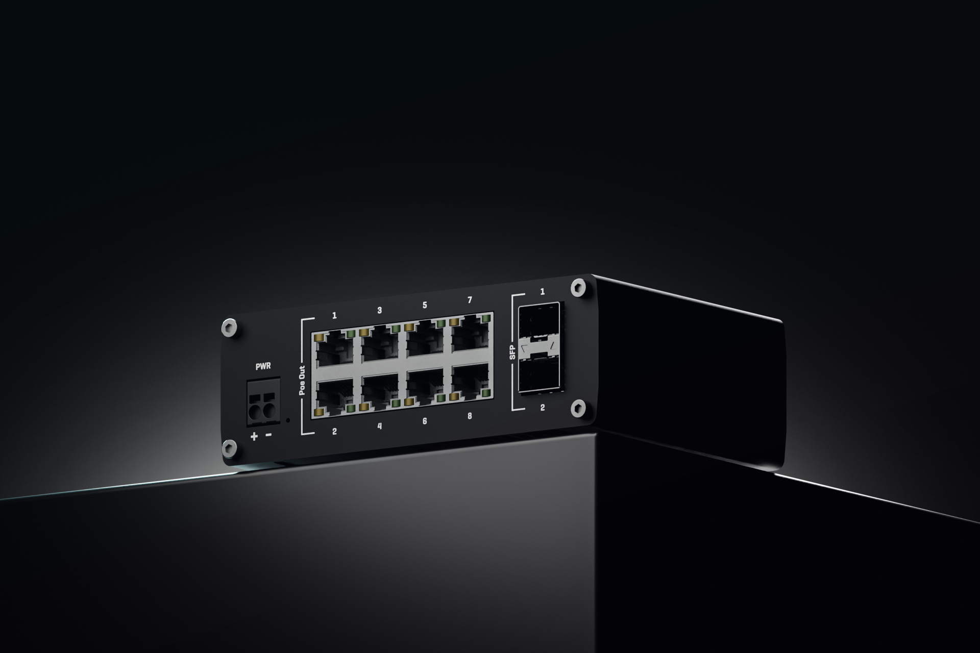 TSW200 POE+ SWITCH 8 GBE, 2 SFP PORTS, WITHOUT PSU — view 7