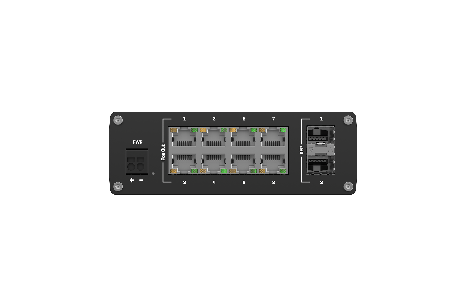 TSW200 POE+ SWITCH 8 GBE, 2 SFP PORTS, WITHOUT PSU — view 3