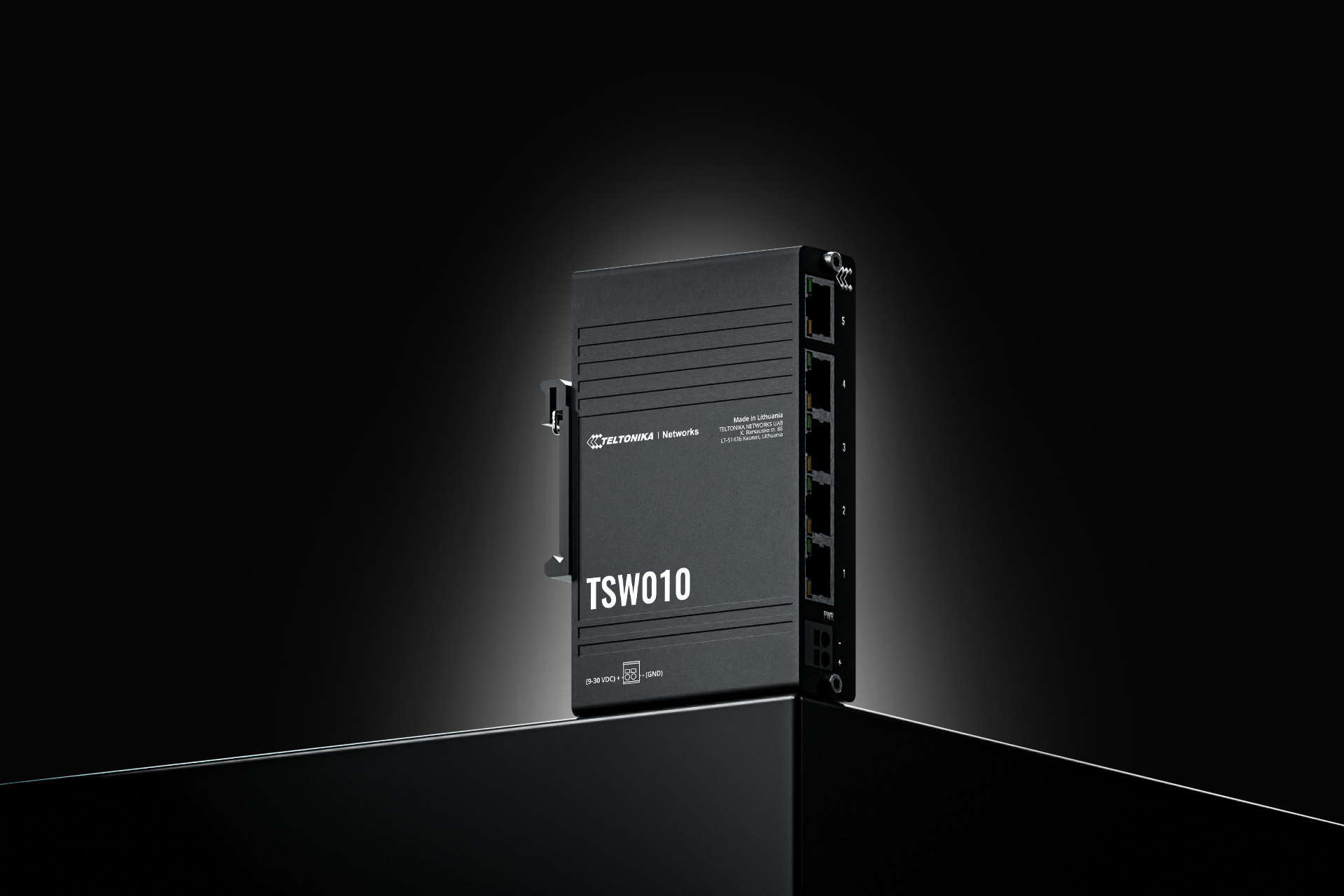 TSW010 SWITCH 5 10/100 PORTS, PLUG AND PLAY, INTEGRATED DIN RAIL BRACKET AND SUR — view 6