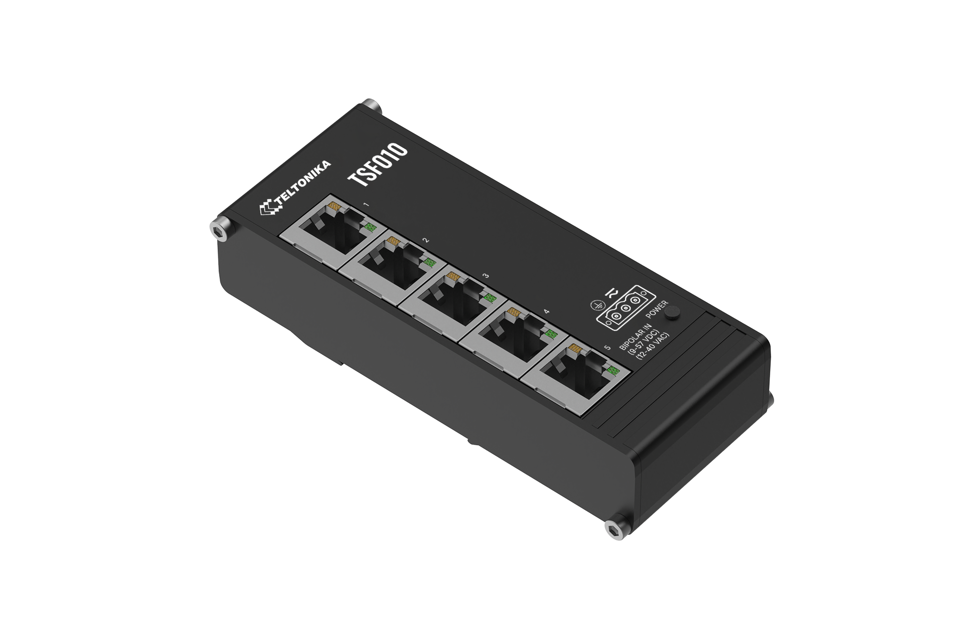 TSF010 FLAT INDUSTRIAL SWITCH 5 X 100 PORTS, 3-PIN POWER INPUT, COMPACT, INTEGRA — view 10