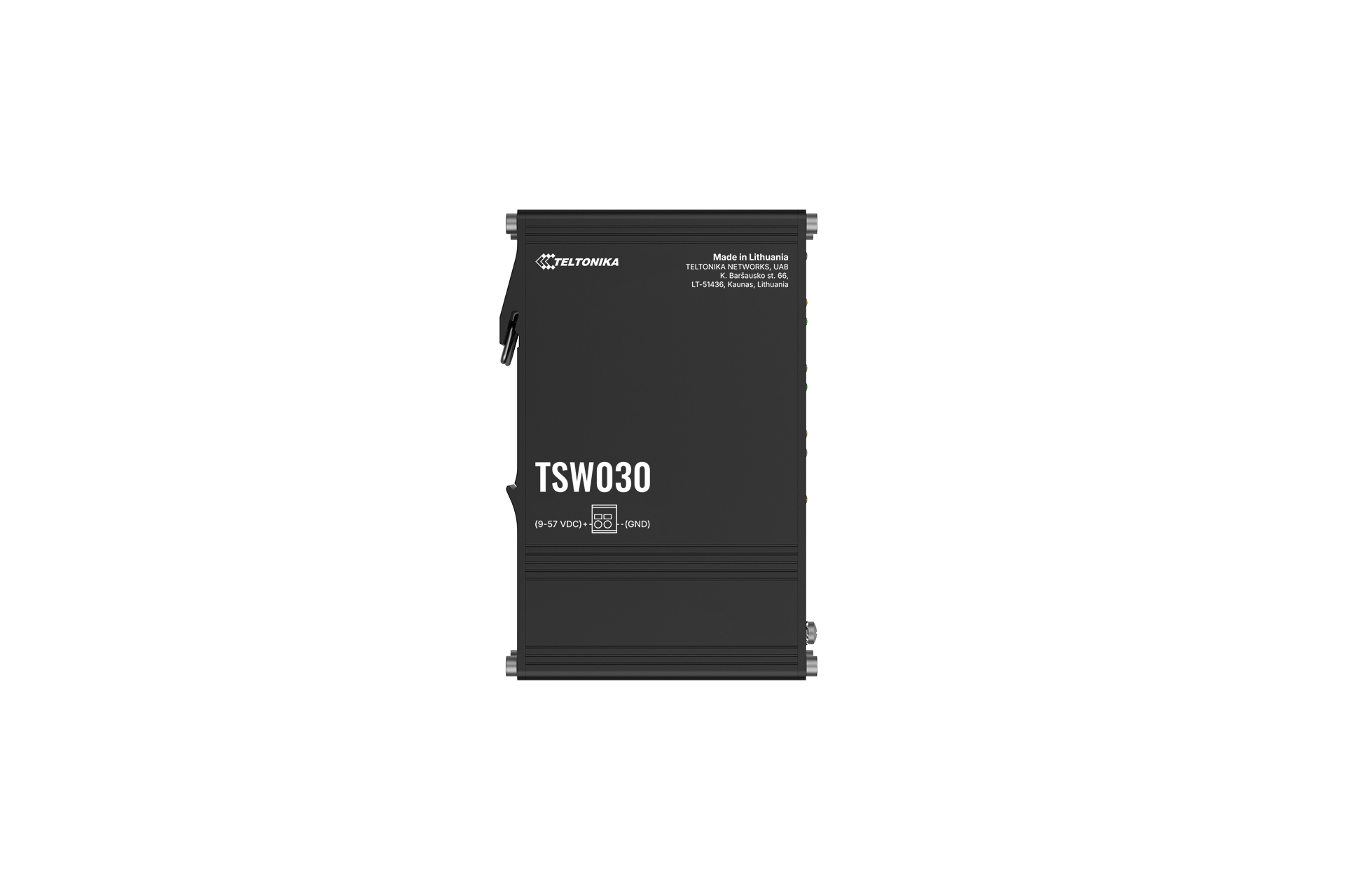 TSW030 SWITCH 8 10/100 PORTS, 2-PIN POWER INPUT, LOW POWER CONSUMPTION, INTEGRAT — view 2