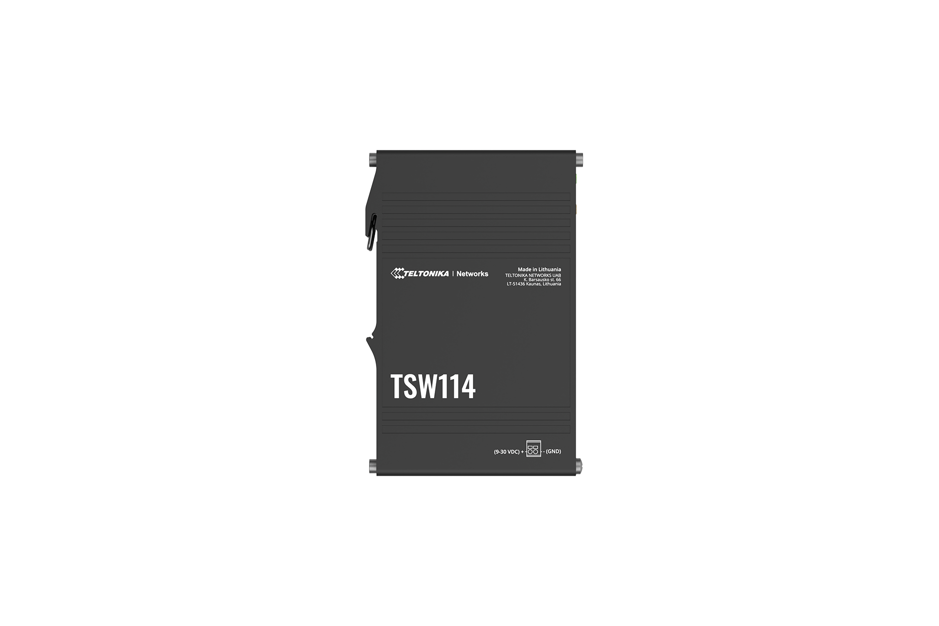 TSW114 DIN RAIL SWITCH 5 GBE PORTS, INTEGRATED DIN RAIL BRACKET AND FRONT-FACING — view 4