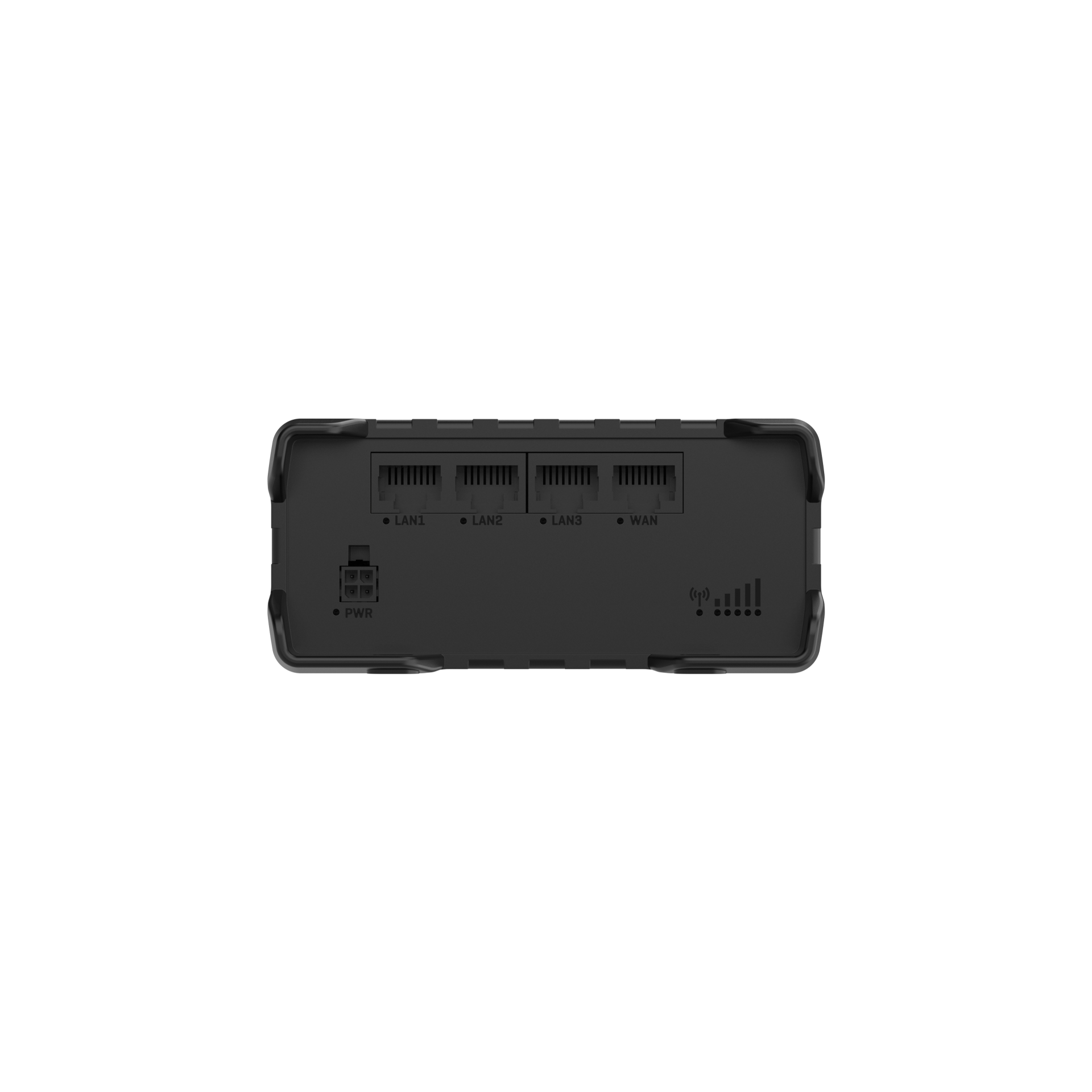 Teltonika RUT951 dual-SIM industrial Cat 4 LTE router with four Ethernet ports — view 4