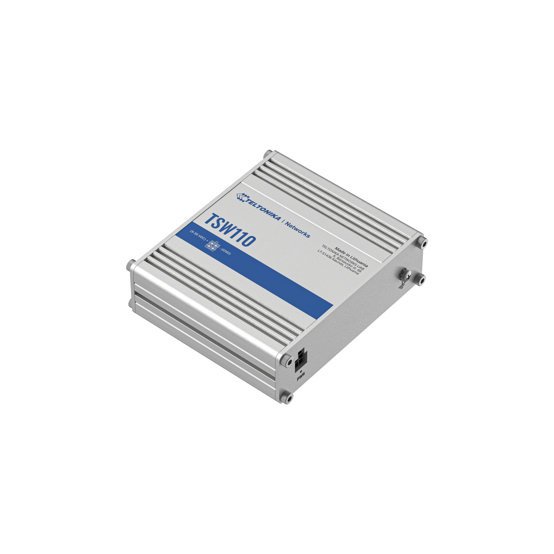 TSW110 SWITCH 5 GBE PORTS, RUGGED ALUMINIUM HOUSING, DIN RAIL AND SURFACE MOUNTI — view 2
