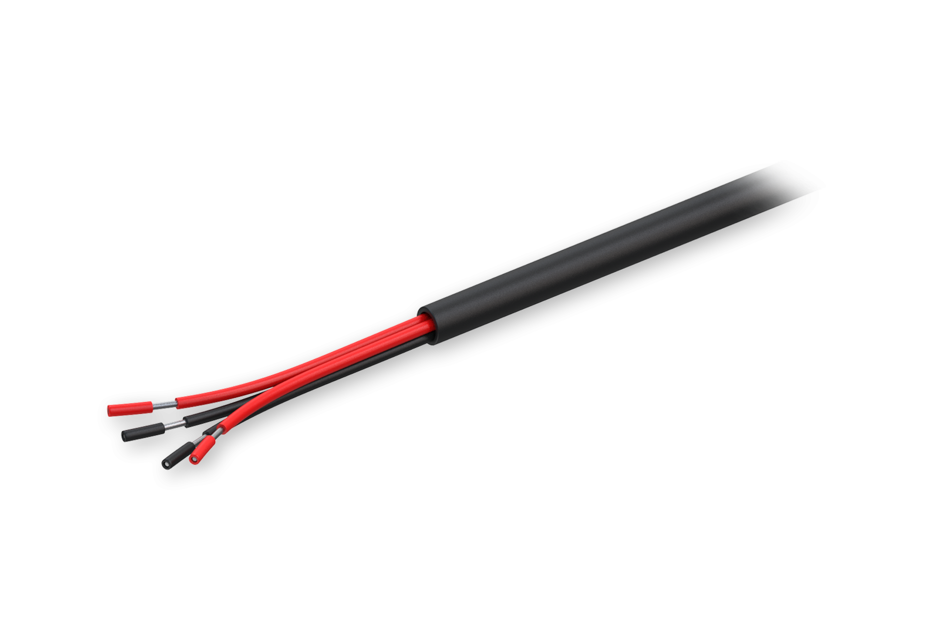 Teltonika PR2PL15B power cable with 4-pin connector and four open wire ends — view 3
