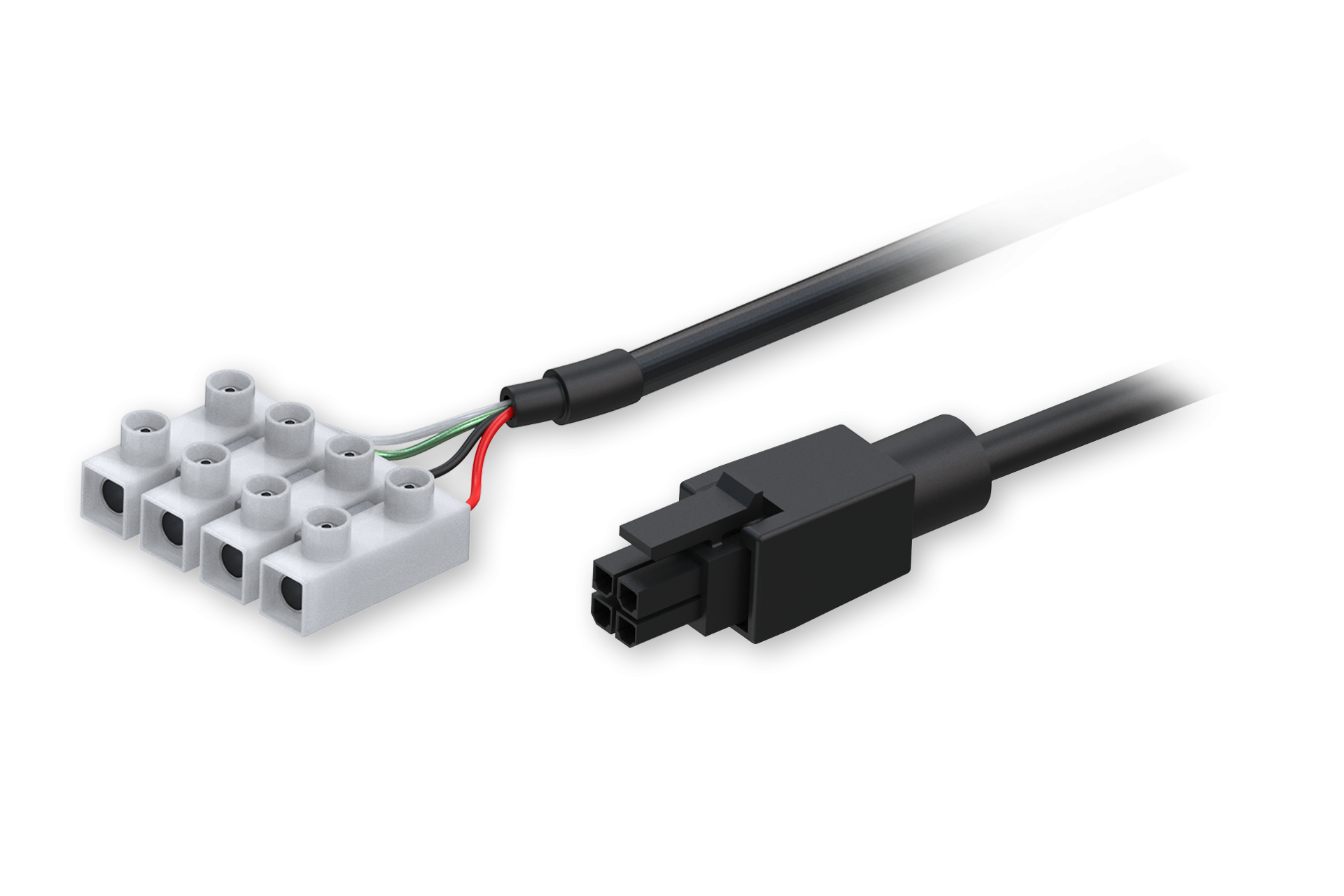 Power Cable with 4-Way Screw Terminal; Rut240, Rut950, Rut955, Rutx08, Rutx10, R