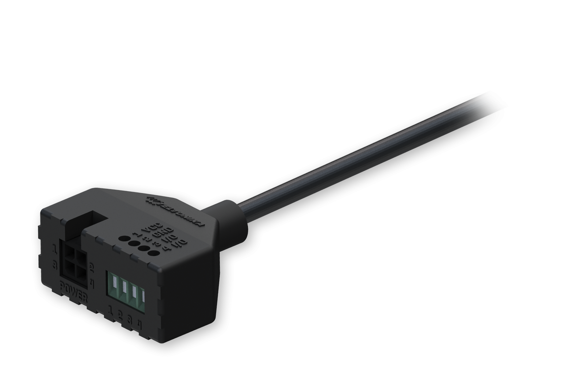 Teltonika PR5MEC21 4-pin power adapter with I/O access for RUT and RUTX routers — view 2