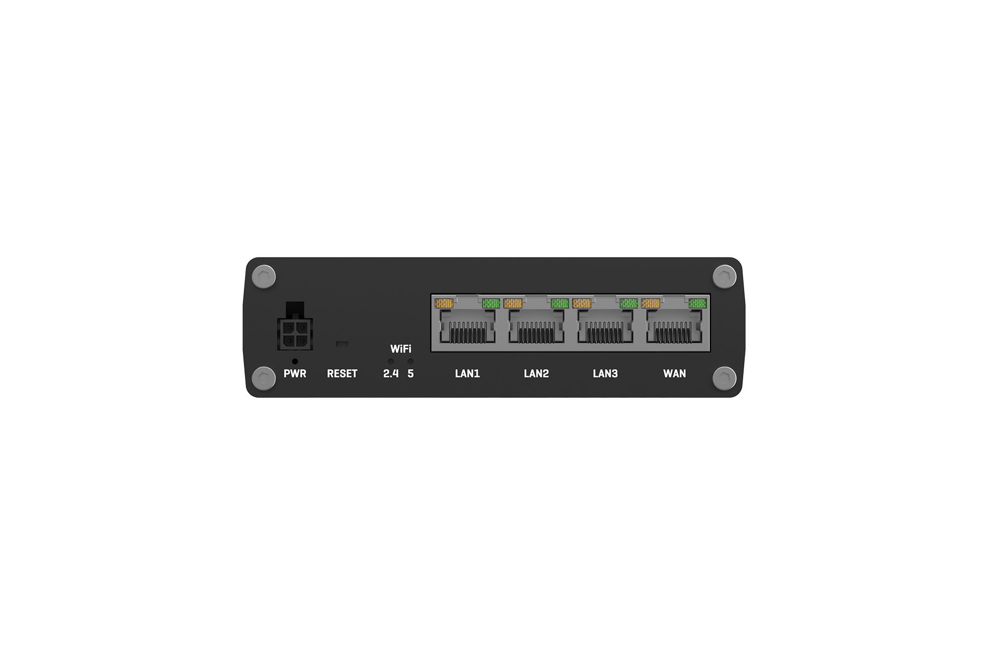 Teltonika RUTX10 Ethernet router with 4 Gigabit ports, dual-band Wi‑Fi, and Bluetooth LE — view 3