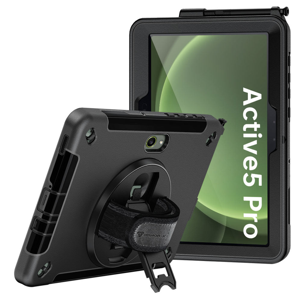 ARMOR-X RIN-SS-X350 Rugged Case for Samsung Galaxy Tab Active5 Pro and Active4 Pro (10.1")