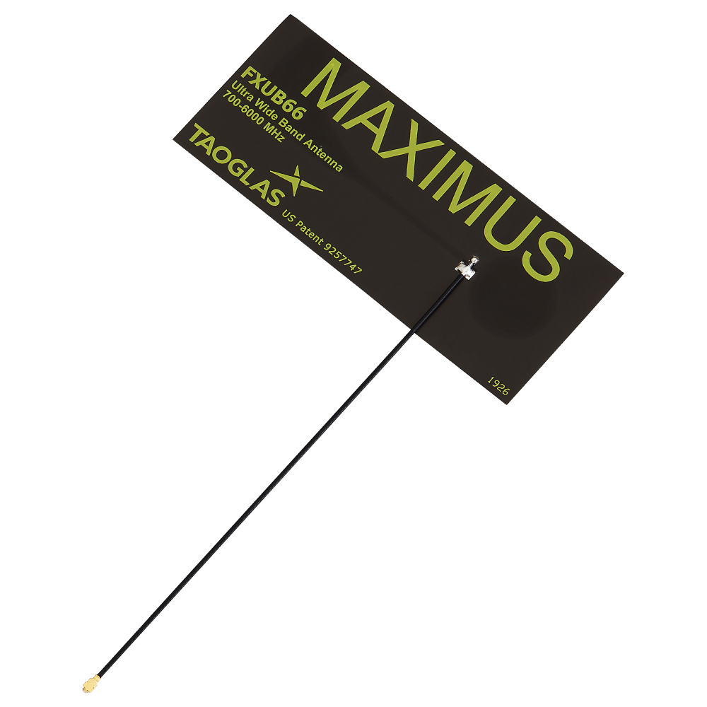Taoglas Maximus FXUB66 5G/4G Wideband Flexible Antenna, 600–8000 MHz, 50.8 mm Micro-Coax