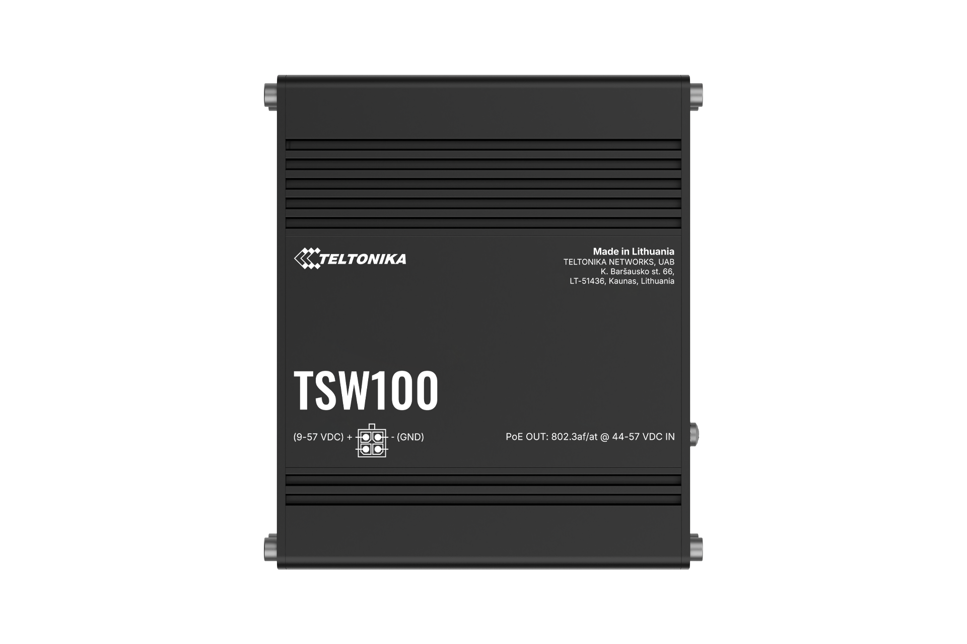 Teltonika TSW100 5-port unmanaged switch with US power supply for edge Ethernet connectivity — view 5