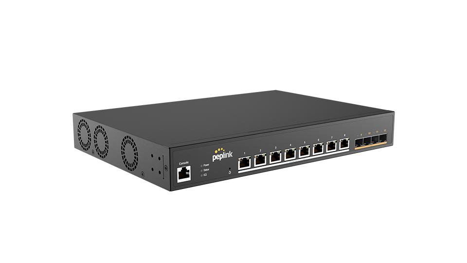 Peplink 8 PoE 10G Switch managed PoE switch — view 2