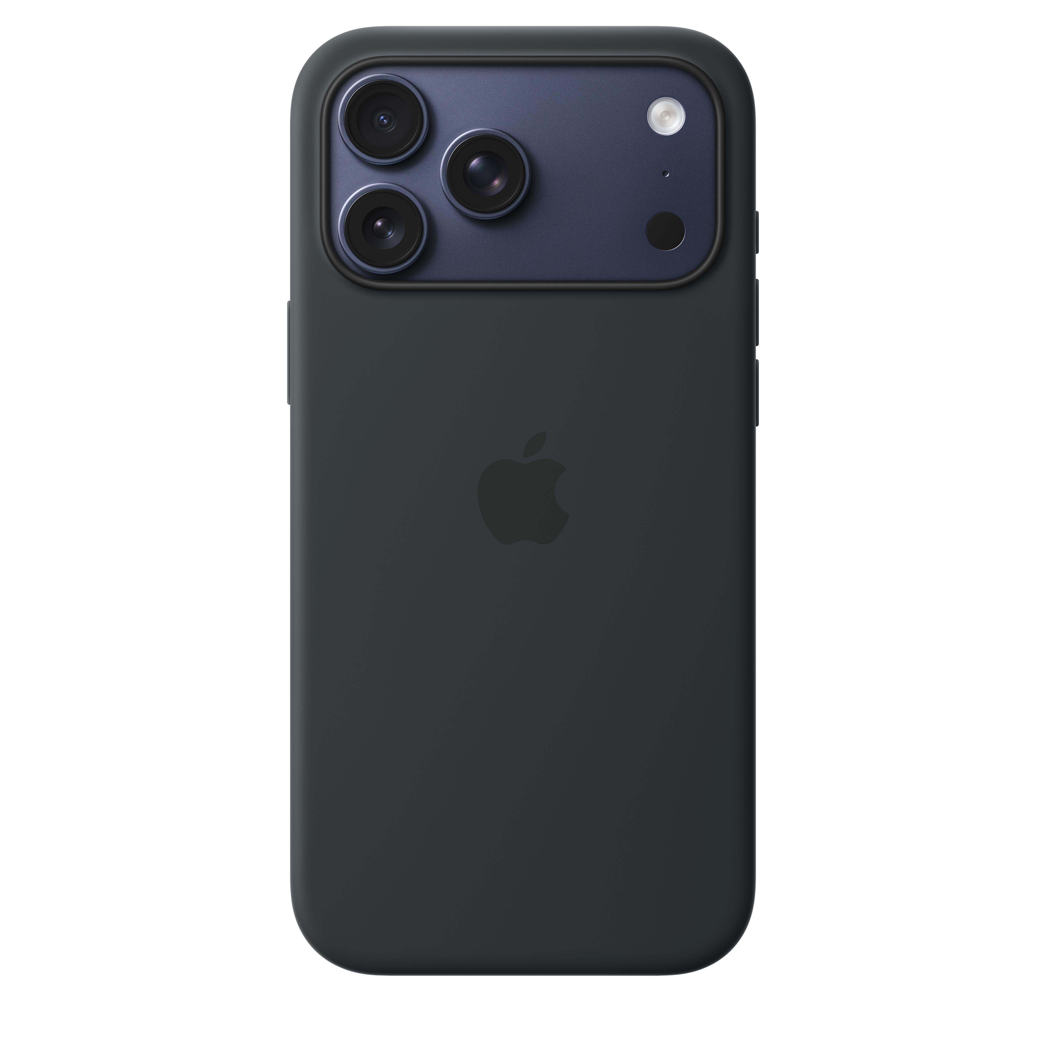 Apple iPhone 17 Pro Max Silicone Case with MagSafe in black with a soft-touch silicone exterior. — view 3