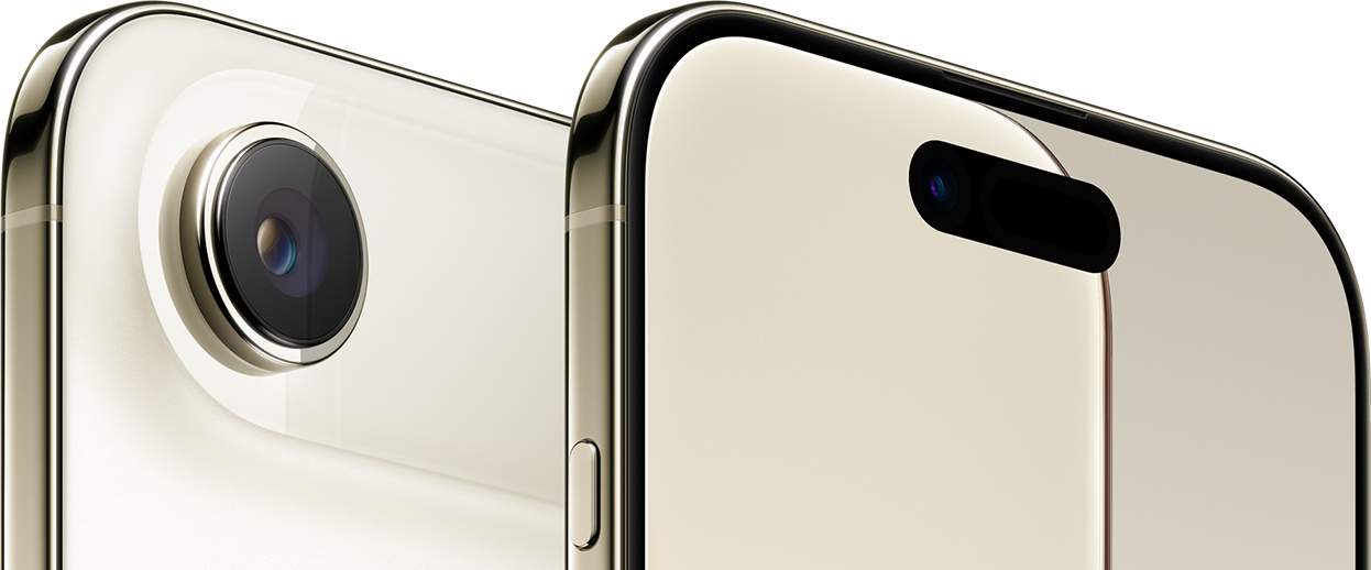 Apple iPhone Air in Light Gold with a slim titanium frame and a single 48MP Fusion camera on the back. — view 3