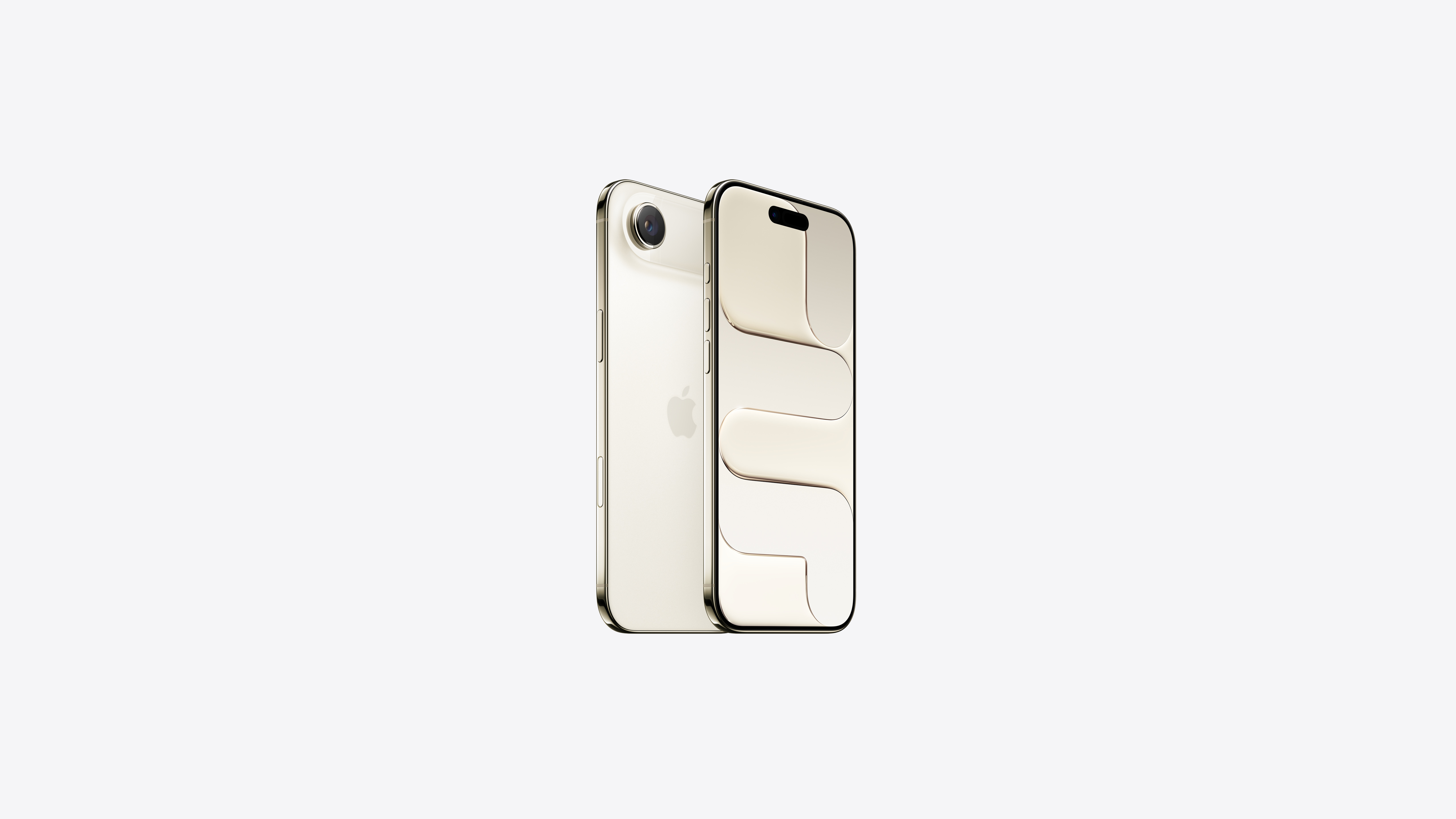 Apple iPhone Air in Light Gold with a slim titanium frame and a single 48MP Fusion camera on the back. — view 5
