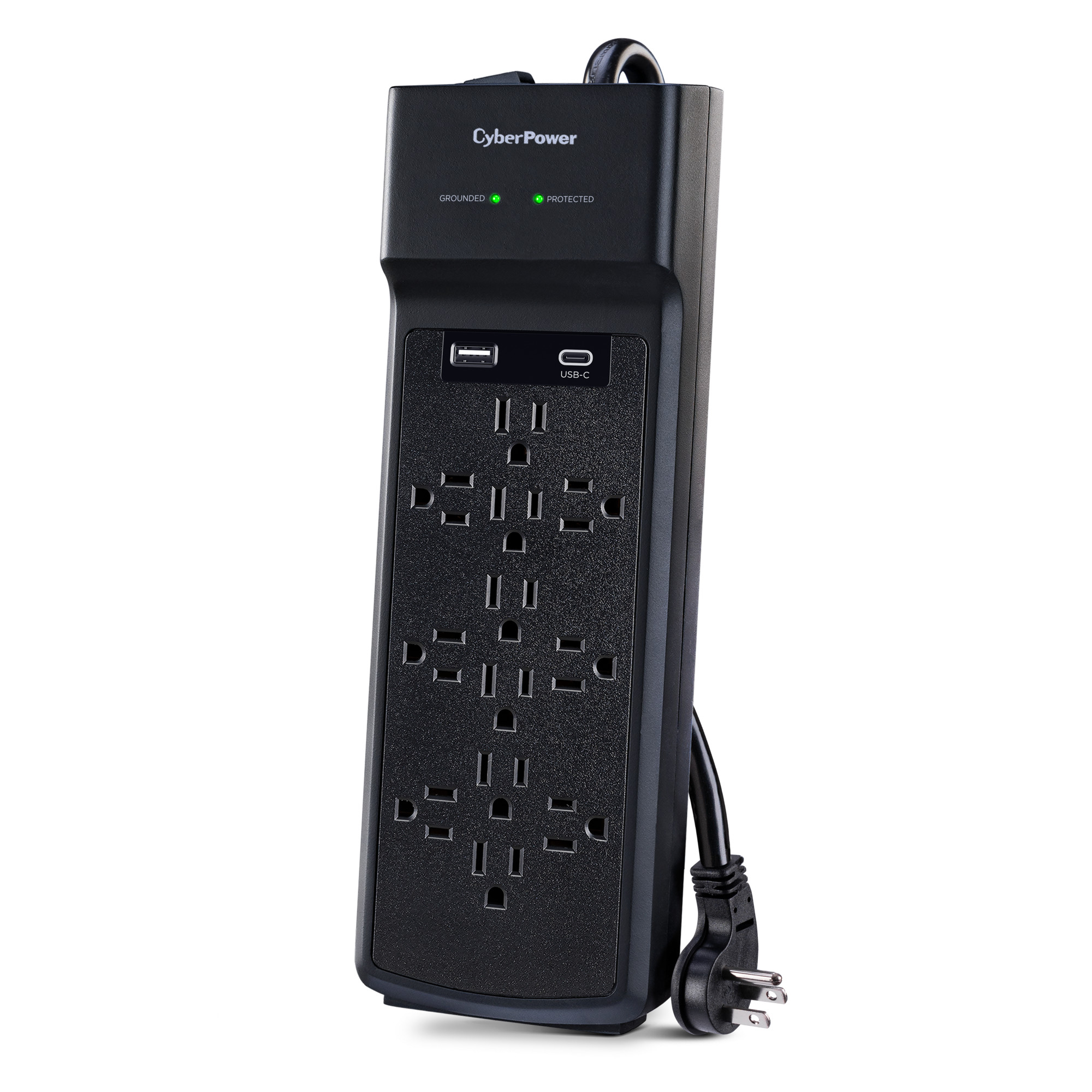 CyberPower CSP1206UC surge protector strip with 12 outlets and USB charging — view 2