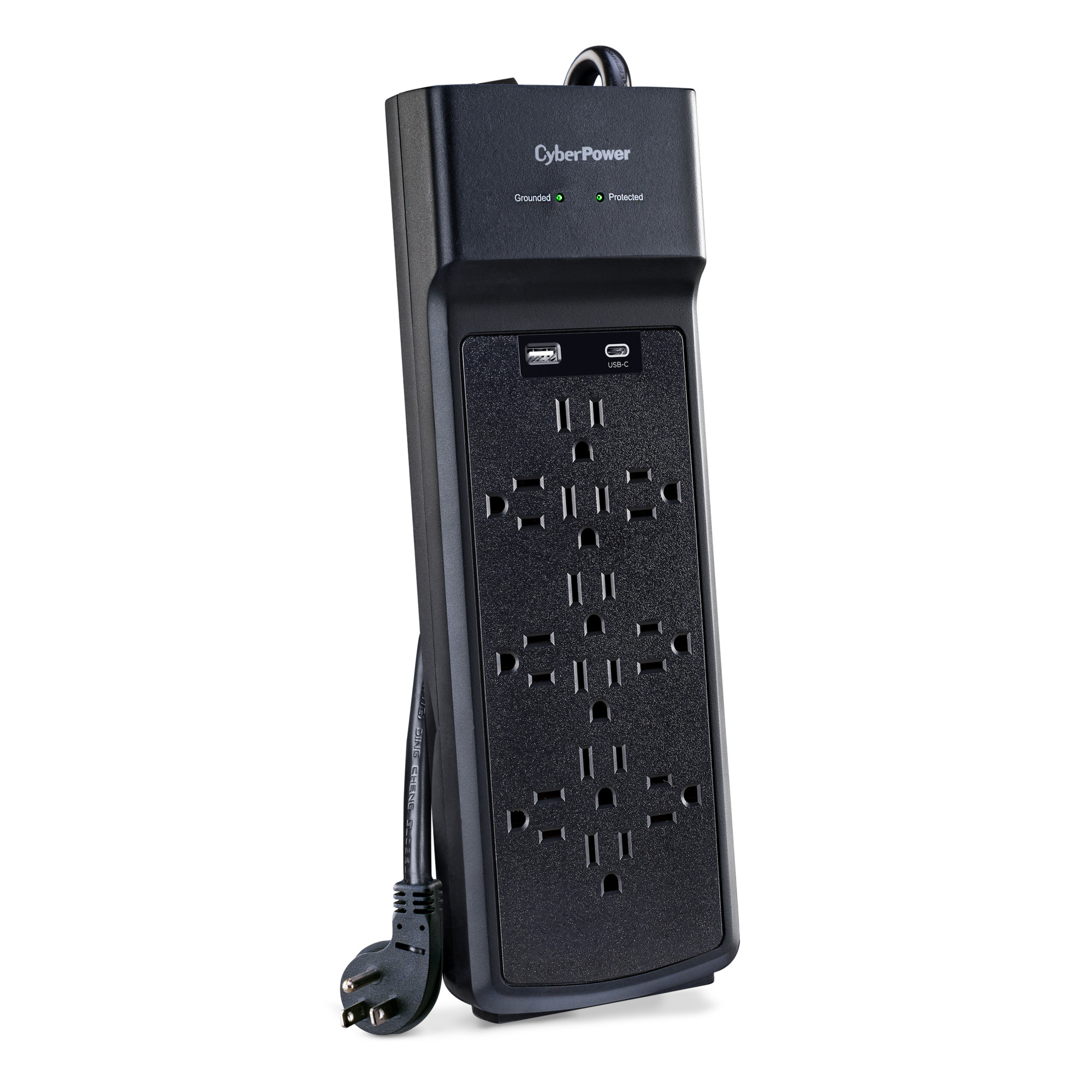 CyberPower CSP1206UC surge protector strip with 12 outlets and USB charging — view 3