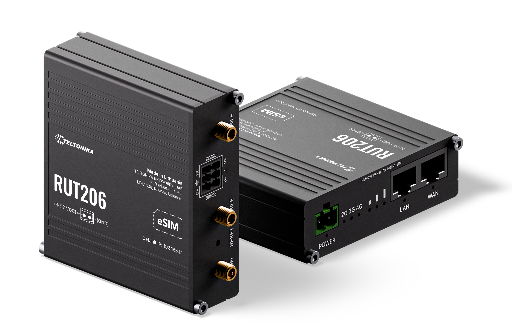 Teltonika RUT206 compact industrial 4G LTE cellular router — view 5