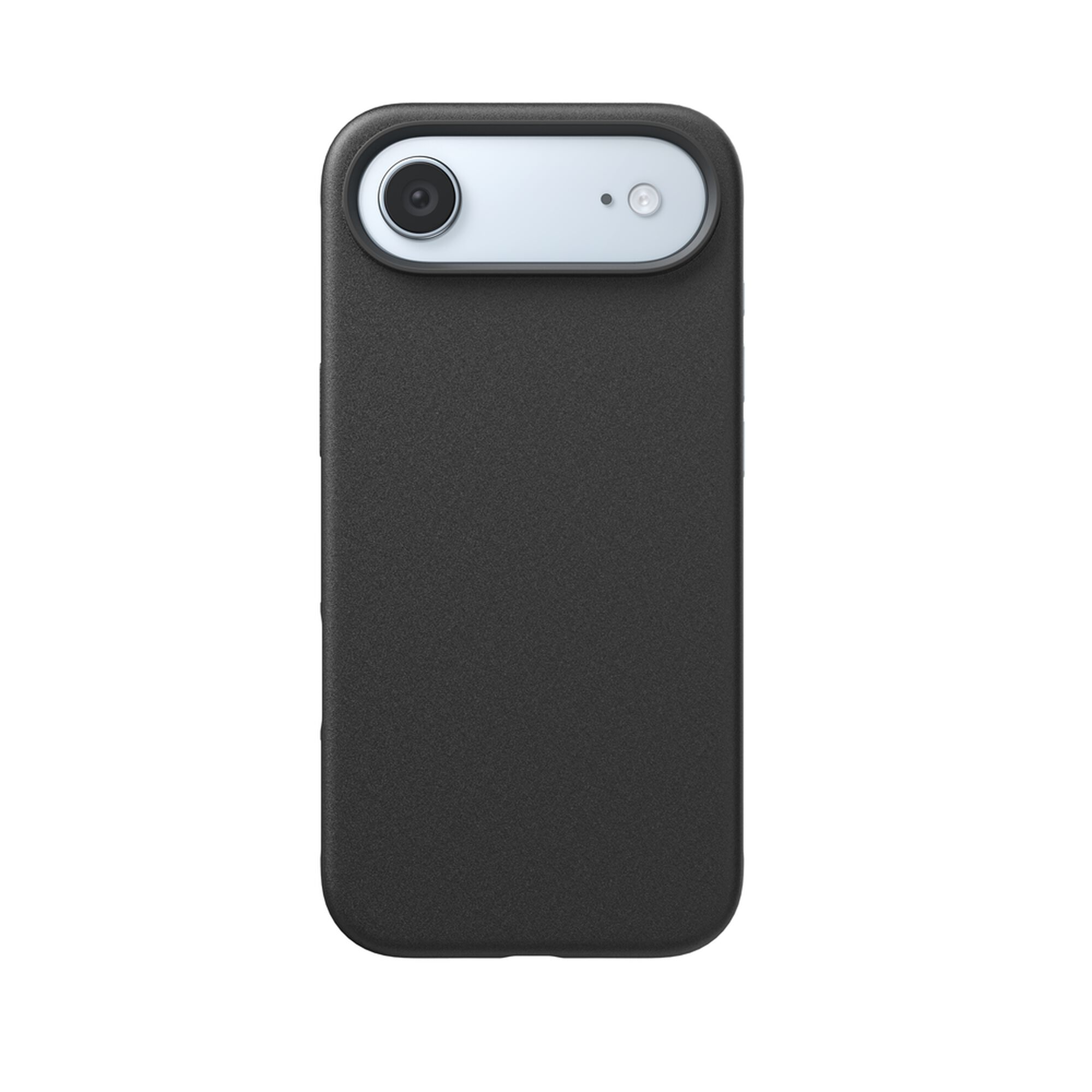 Belkin SheerForce Protect Series dual-layer case in Black fitted to an iPhone Air, showing the slim profile and raised camera edge. — view 8