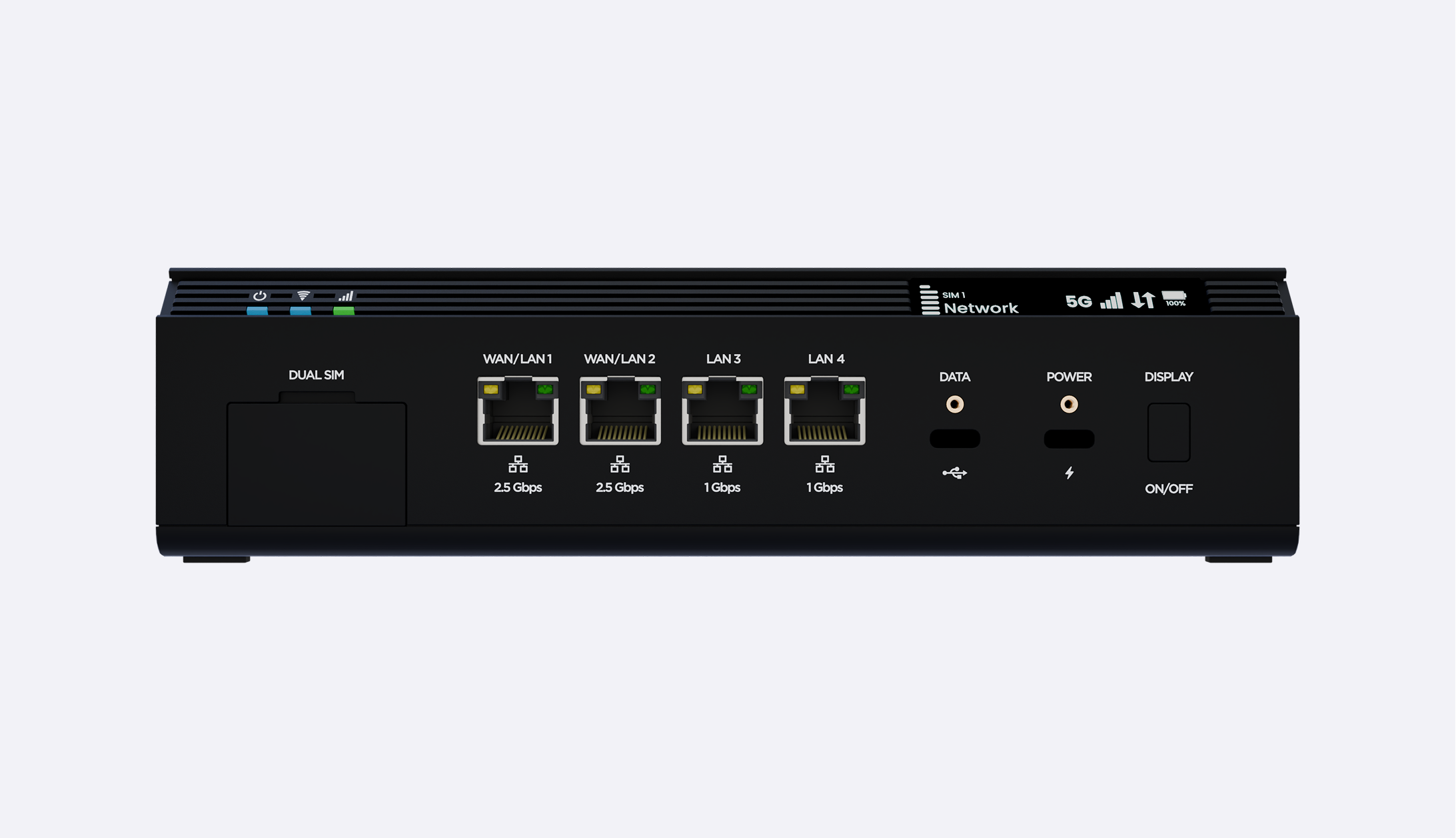 Inseego Wavemaker FX4200 5G cellular router with built-in status display. — view 2