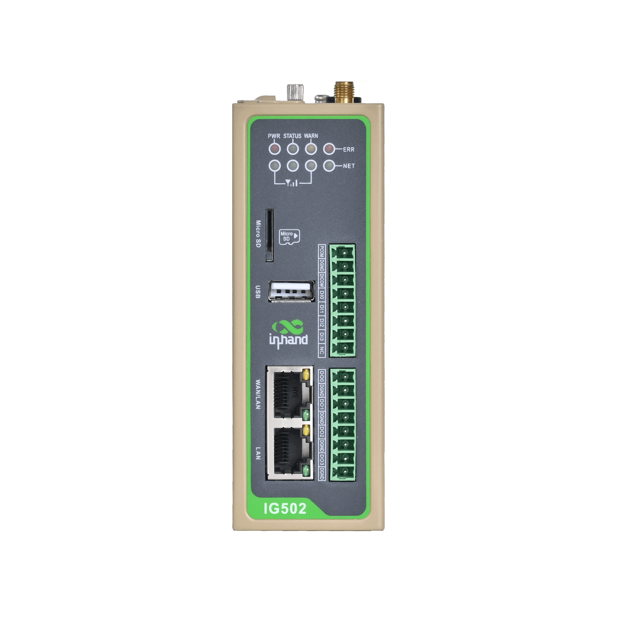 InHand Networks IG502-FQ33-IO-W-G Programmable LTE Cat 1 Edge Gateway with I/O, Wi-Fi and GPS