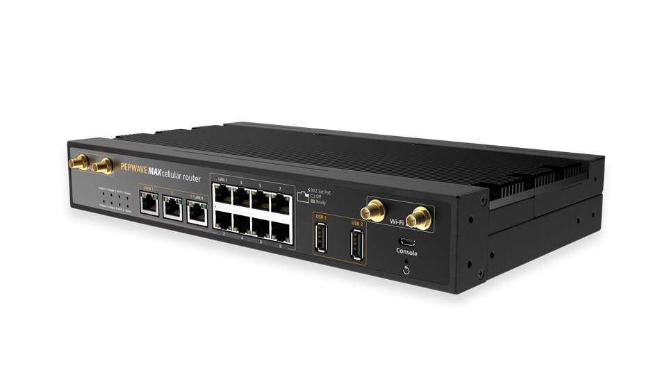 Peplink MAX HD4 MBX quad-modem gigabit LTE SD-WAN router chassis — view 4