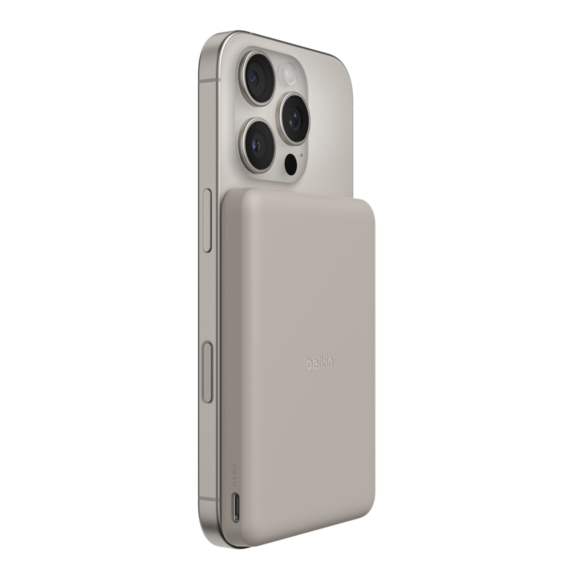 Belkin BoostCharge Slim Magnetic Power Bank 5K, Sand (BPD010FQSA)