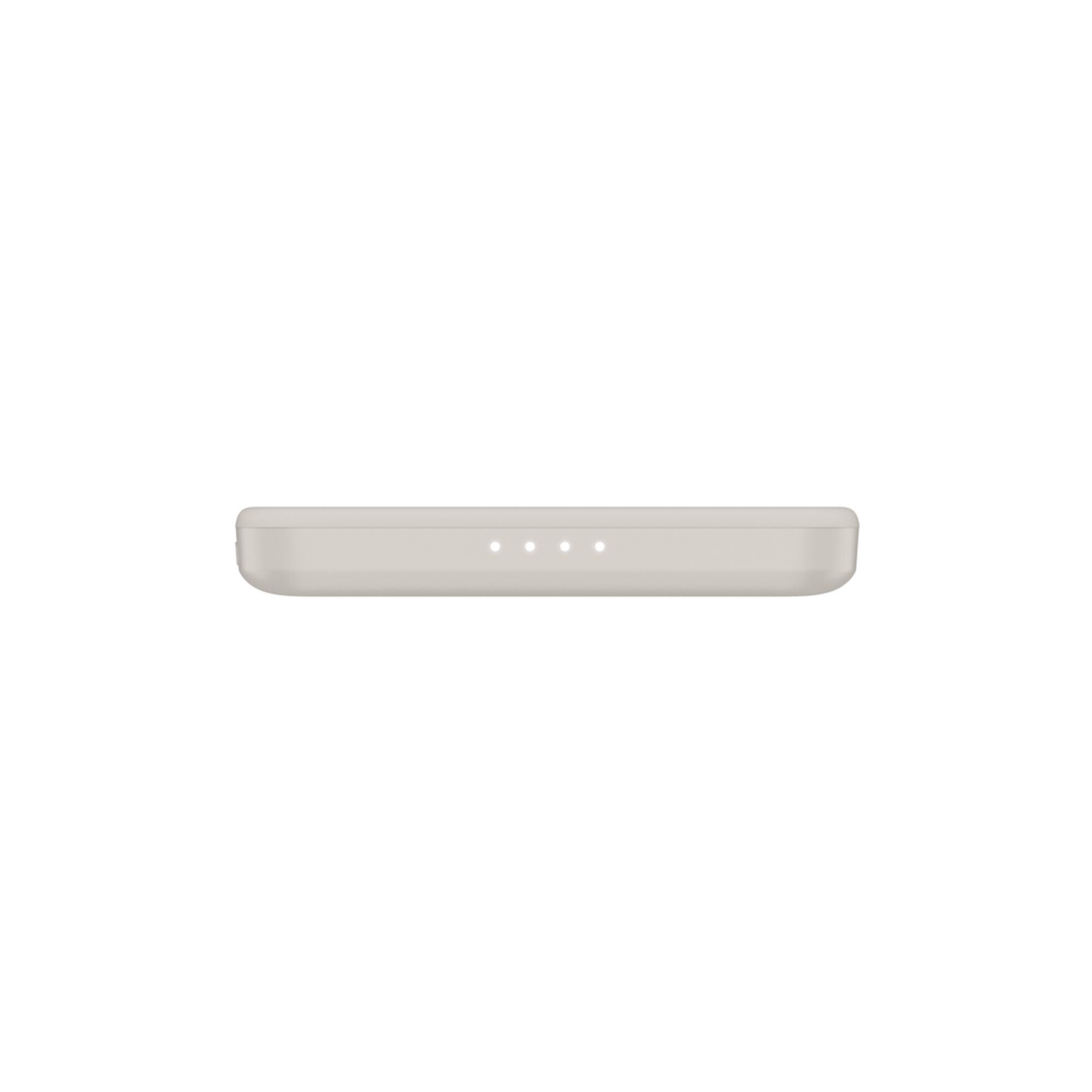 Sand-colored Belkin BoostCharge Slim Magnetic Power Bank 5K shown with its USB-C port. — view 13