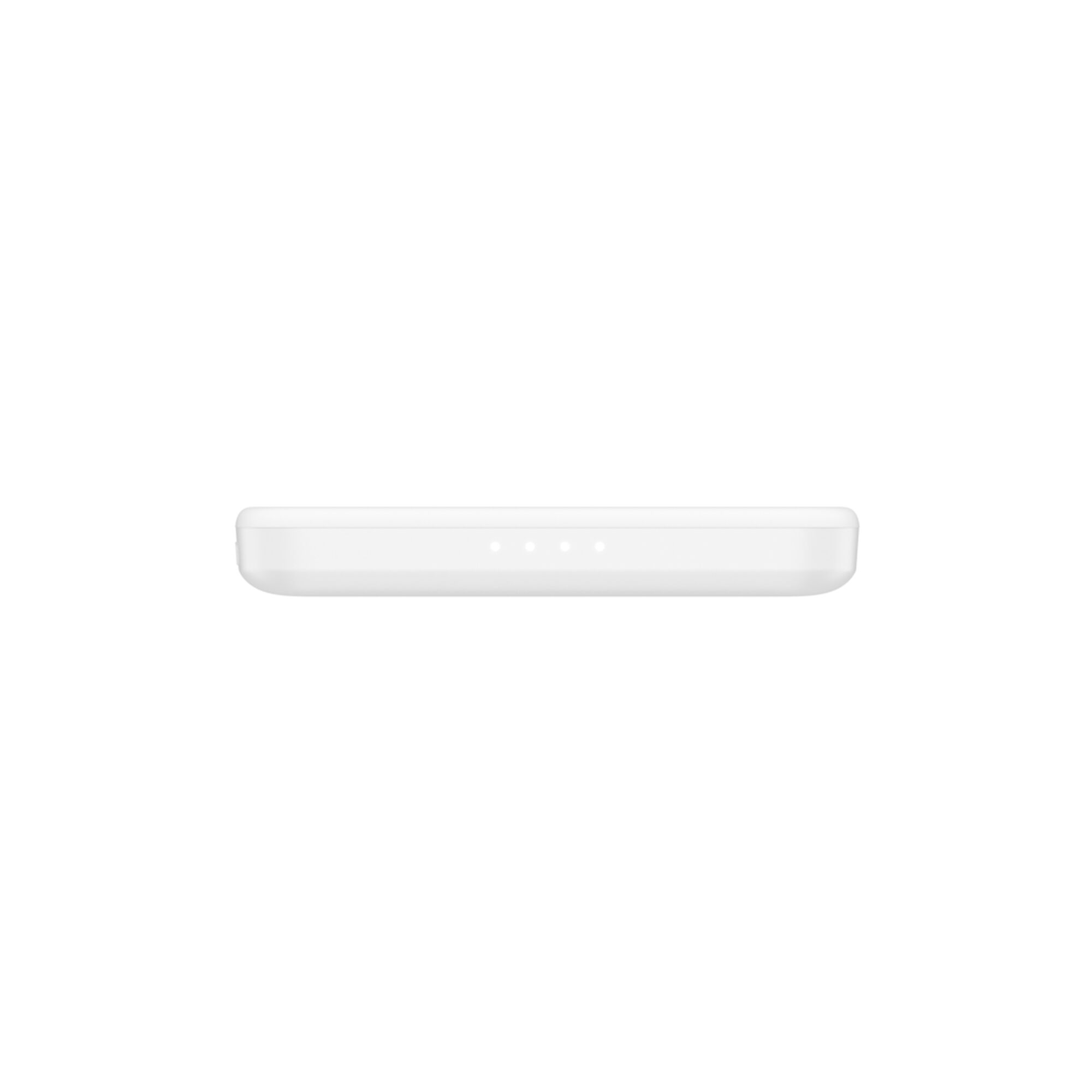 White Belkin BoostCharge Slim Magnetic Power Bank 5K with a USB-C port, shown with its USB-C cable. — view 13