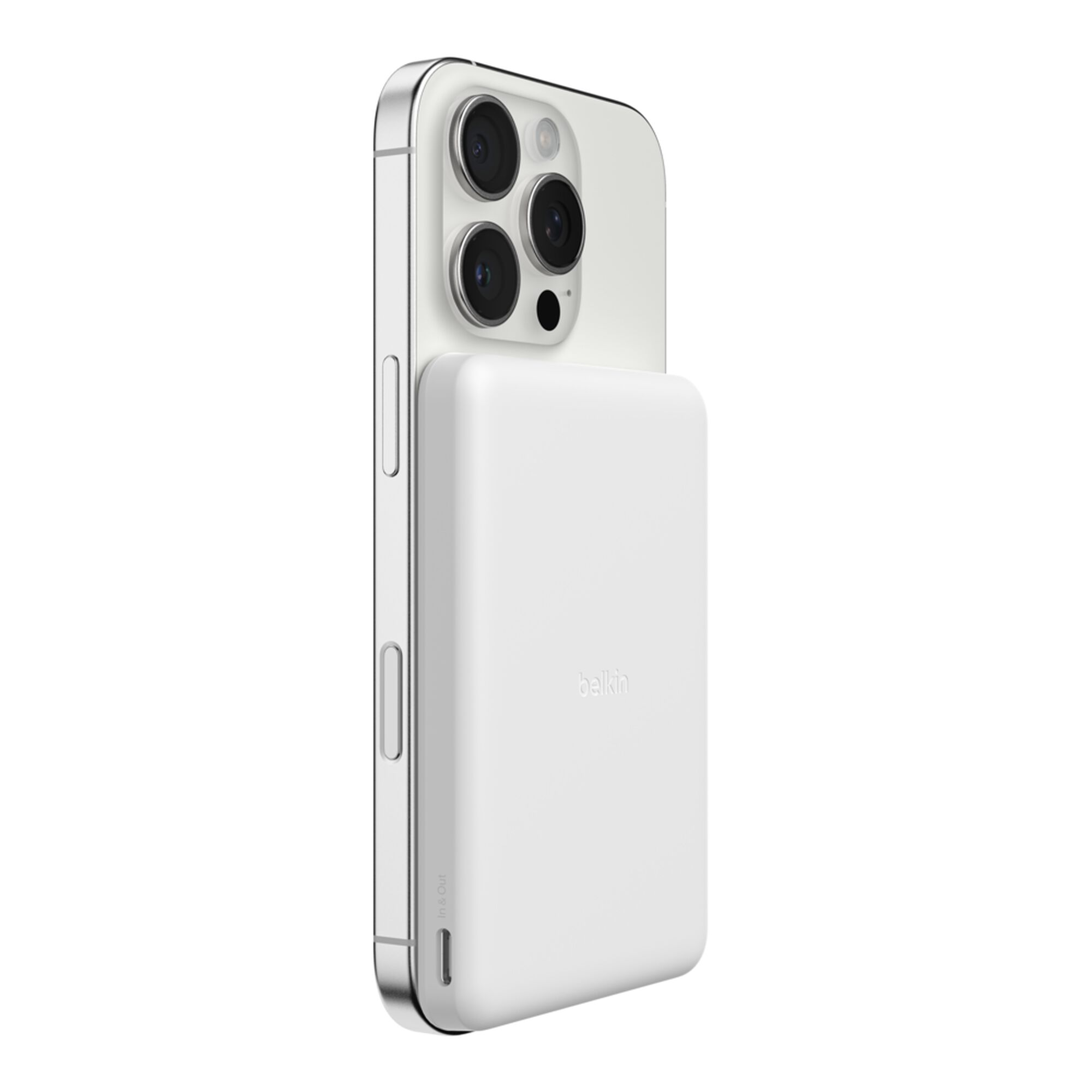 Belkin BoostCharge Slim Magnetic Power Bank 5K, White (BPD010FQWH)