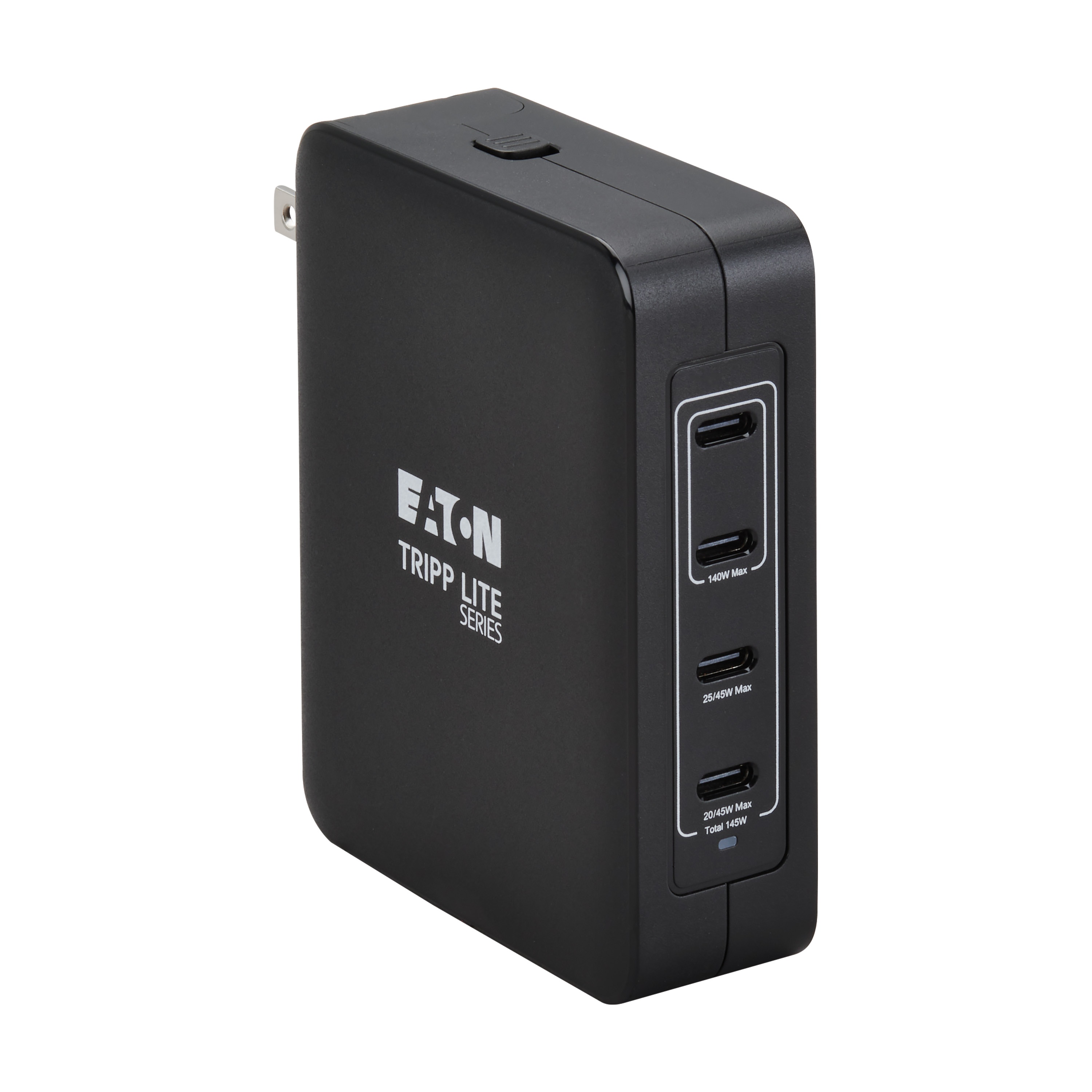 Eaton Tripp Lite U280-W04-145C4G 145W 4-Port USB-C GaN Wall Charger with PD 3.1, Black