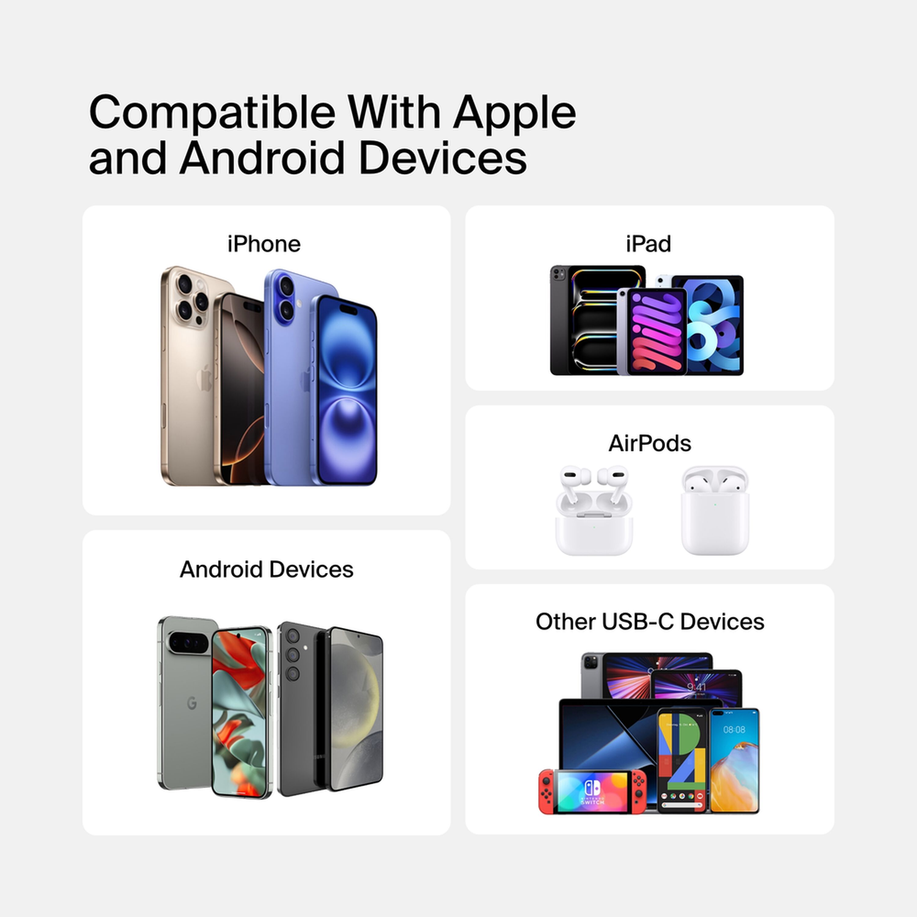 Blue Belkin BoostCharge 20,000 mAh power bank with a digital battery display, two USB-C ports and one USB-A port. — view 7