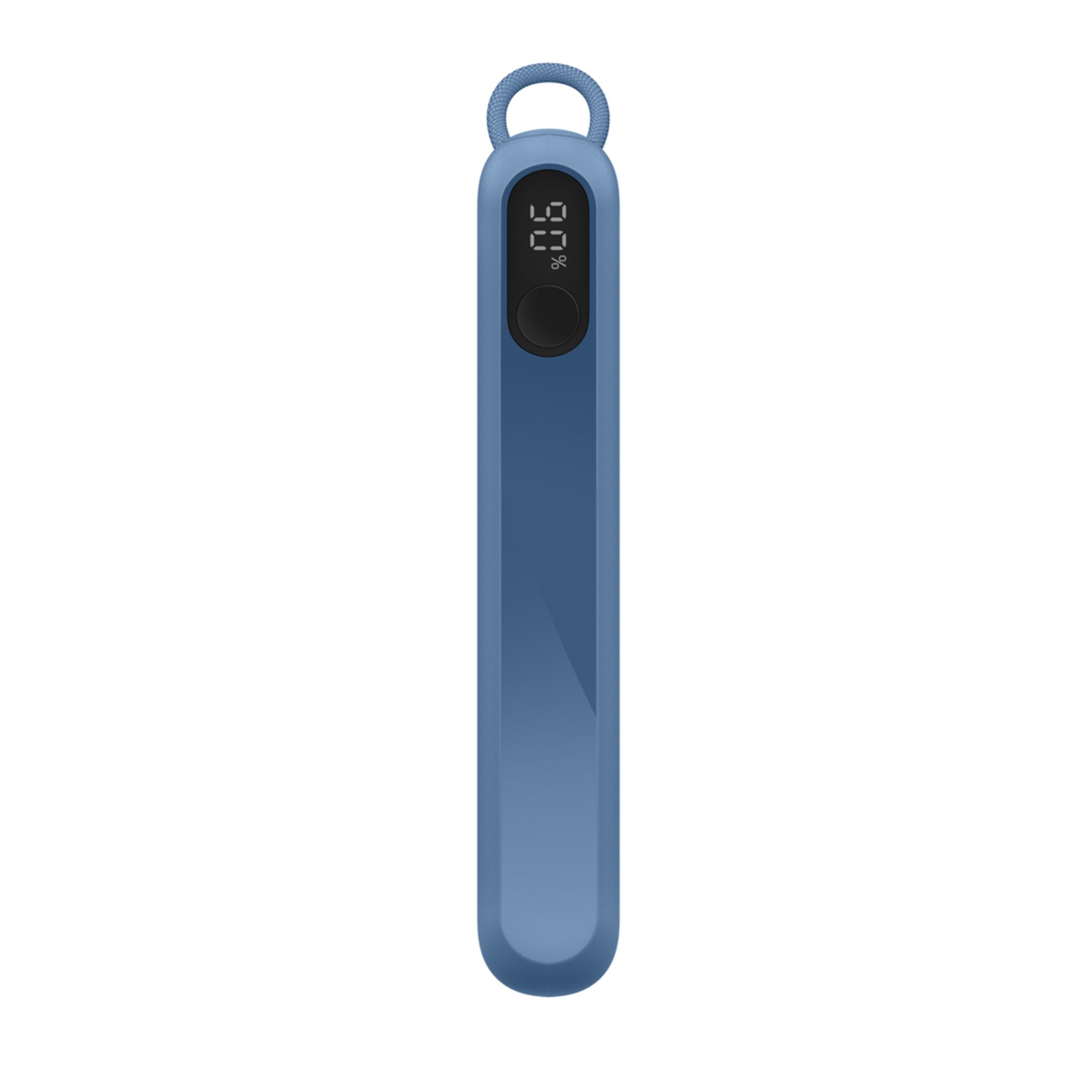 Blue Belkin BoostCharge 20,000 mAh power bank with a digital battery display, two USB-C ports and one USB-A port. — view 13
