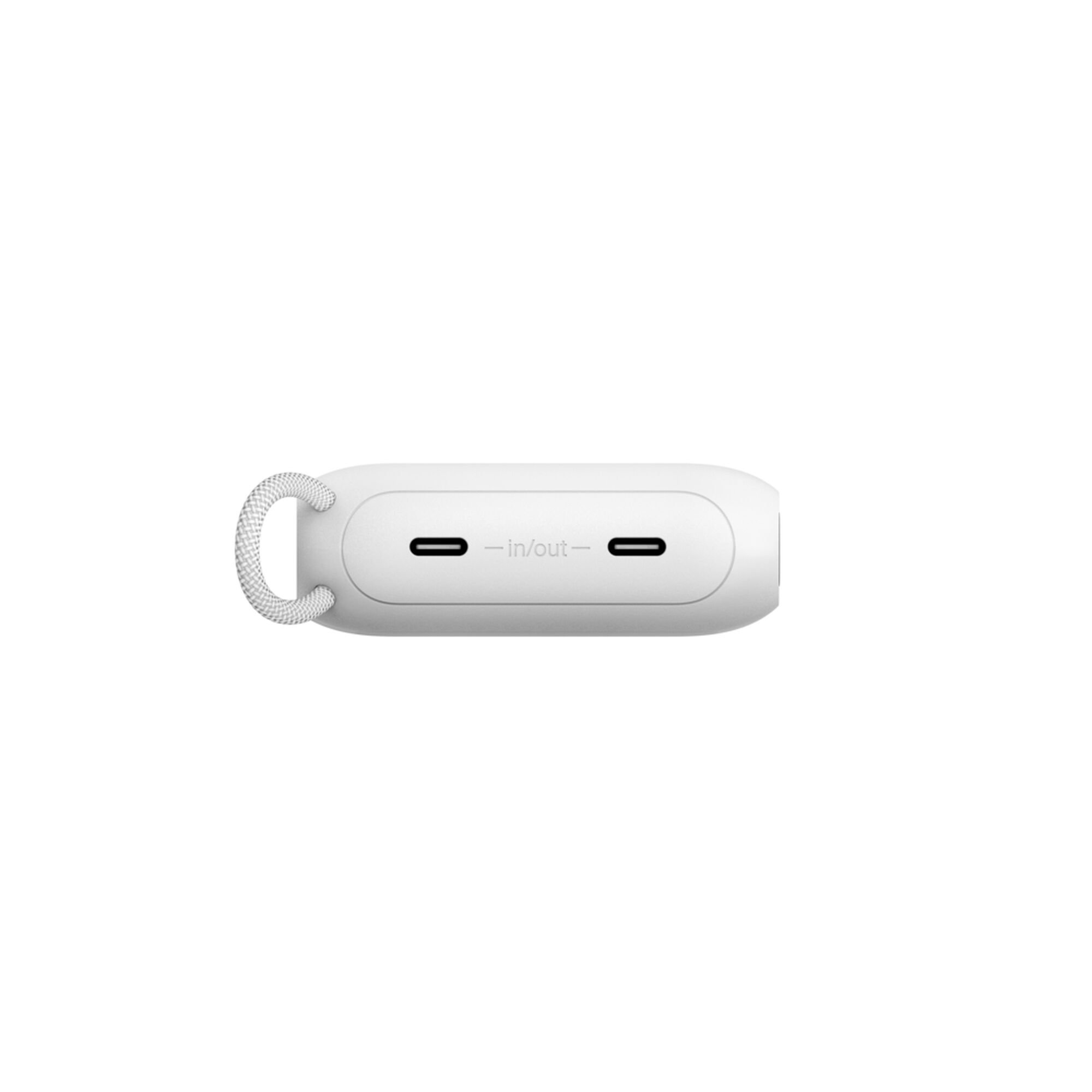 White Belkin BoostCharge 10,000 mAh power bank with a digital battery display and two USB-C ports. — view 11