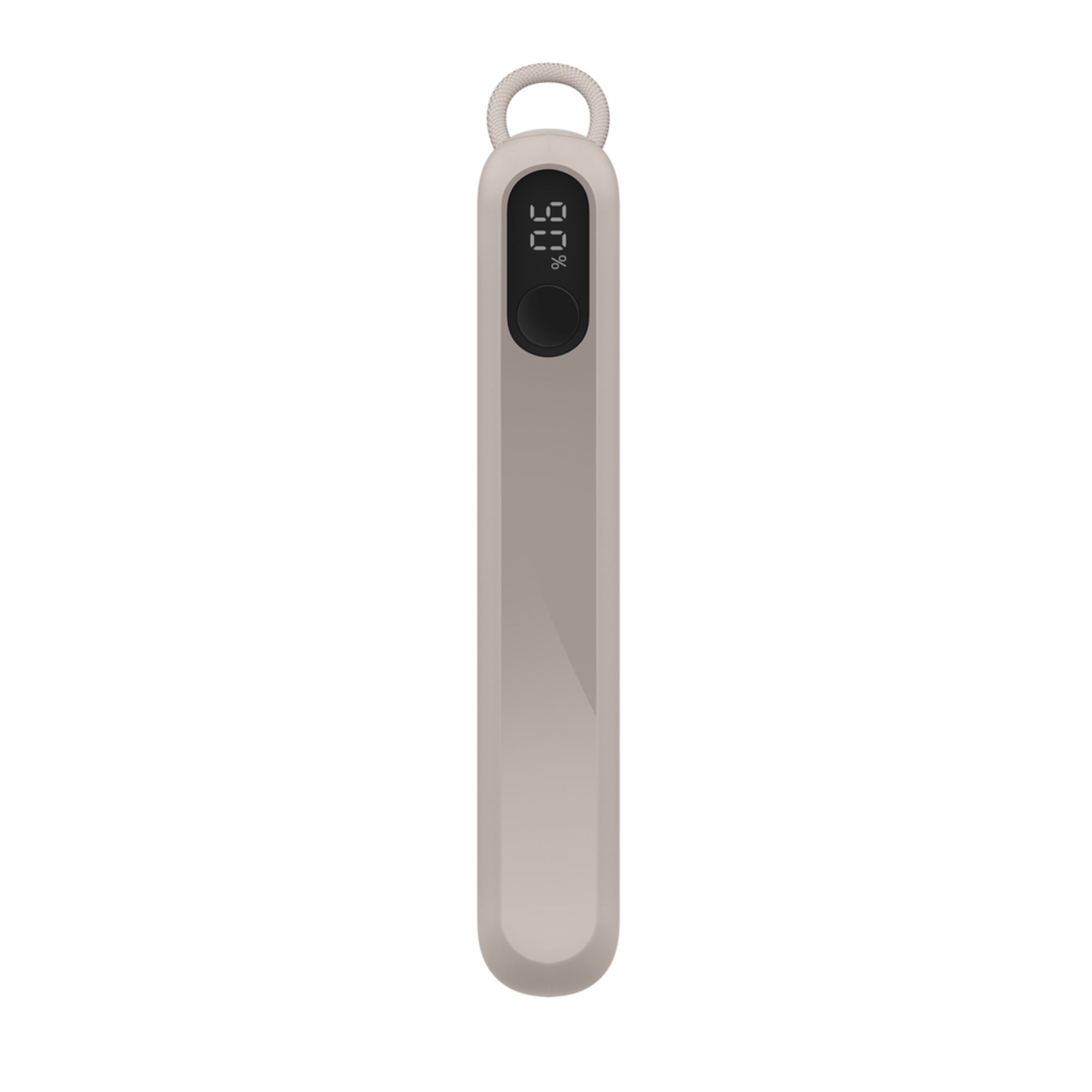 Sand-coloured Belkin BoostCharge 20,000 mAh power bank with a digital battery display, two USB-C ports and one USB-A port. — view 13